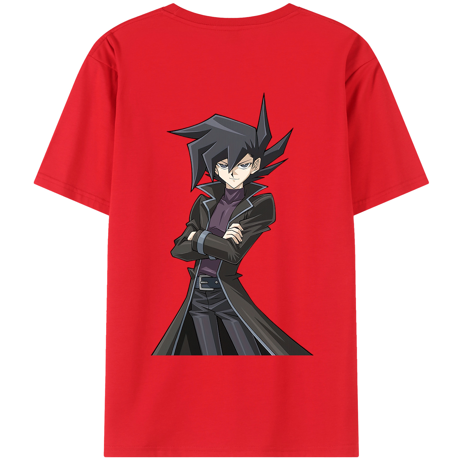 （画像用） 遊☆戯☆王 Yu-Gi-Oh! 綿100％ メンズ半袖Tシャツ（バックプリント） 通気性