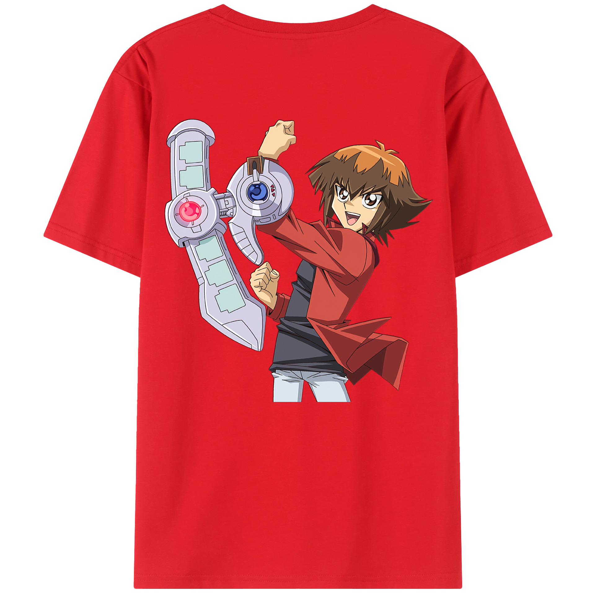 （画像用） 遊☆戯☆王 Yu-Gi-Oh! 綿100％ メンズ半袖Tシャツ（バックプリント） 通気性