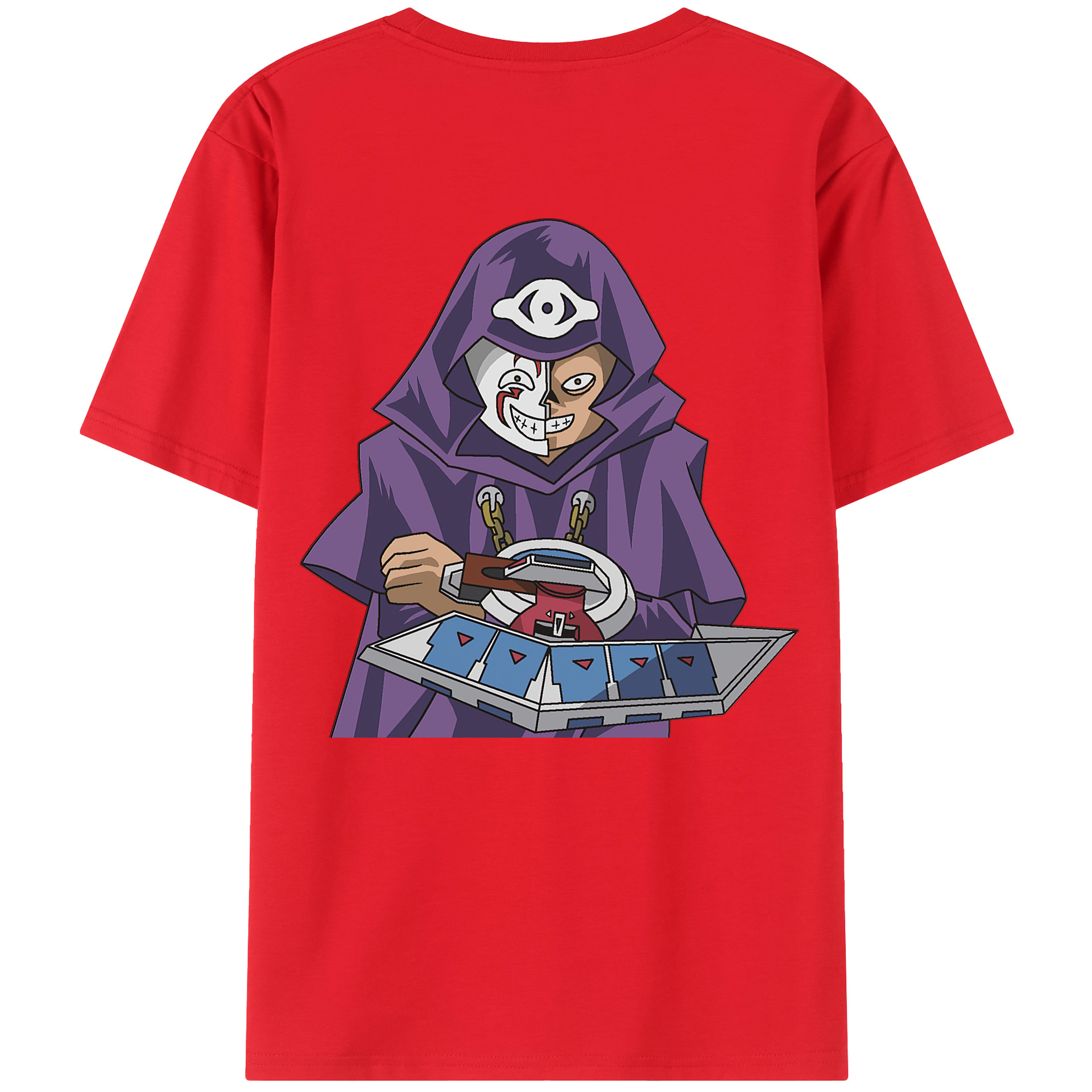 （画像用） 遊☆戯☆王 Yu-Gi-Oh! 綿100％ メンズ半袖Tシャツ（バックプリント） 通気性