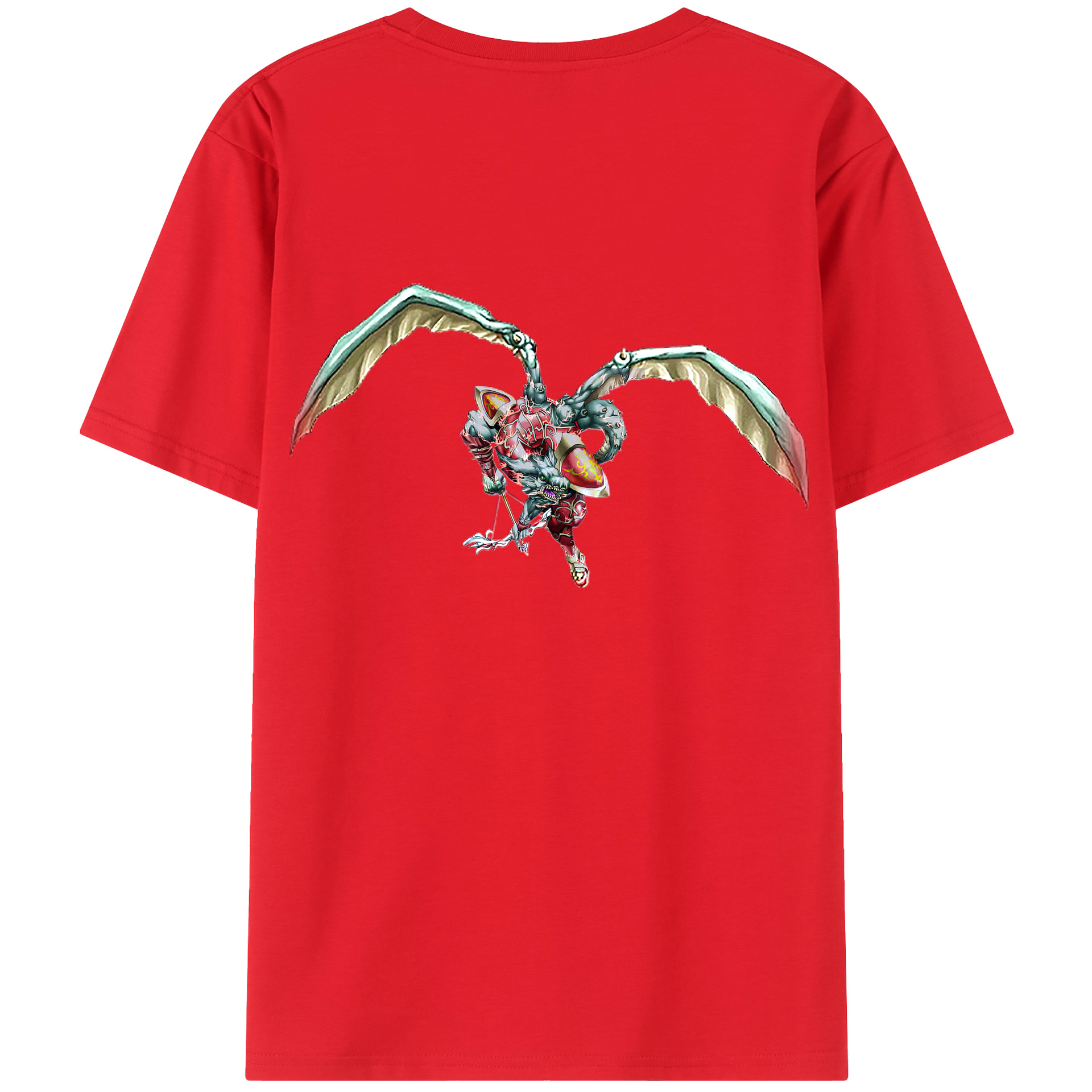 （画像用） 遊☆戯☆王 Yu-Gi-Oh! 綿100％ メンズ半袖Tシャツ（バックプリント） 通気性
