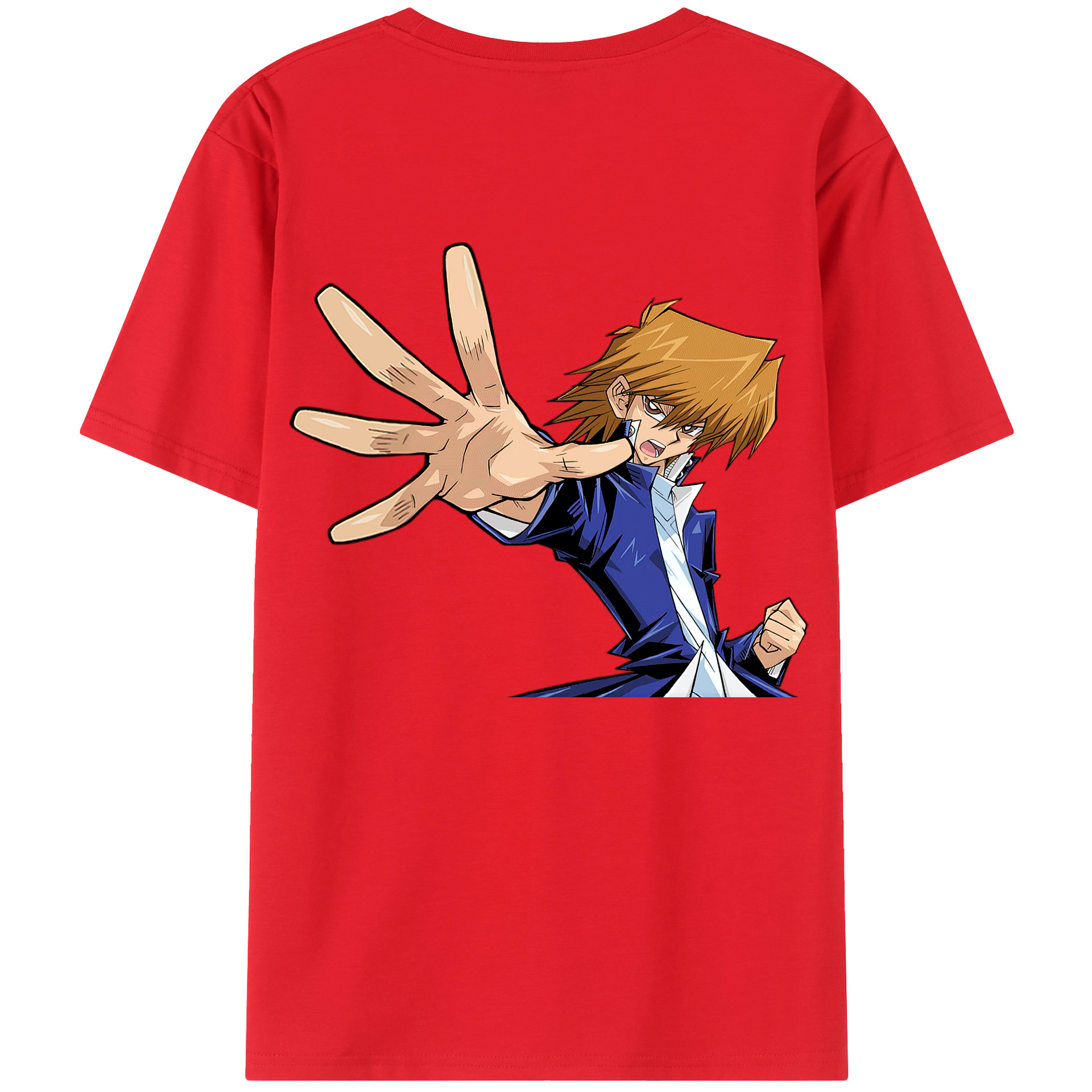 （画像用） 遊☆戯☆王 Yu-Gi-Oh! 綿100％ メンズ半袖Tシャツ（バックプリント） 通気性