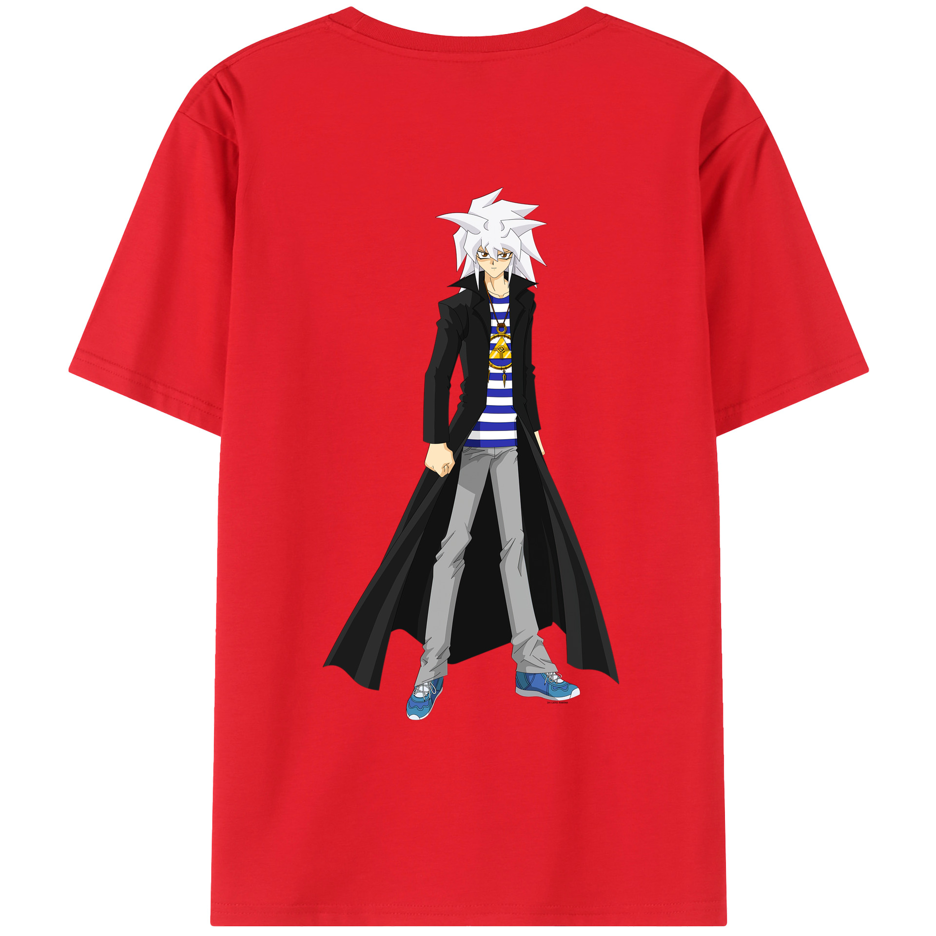 （画像用） 遊☆戯☆王 Yu-Gi-Oh! 綿100％ メンズ半袖Tシャツ（バックプリント） 通気性