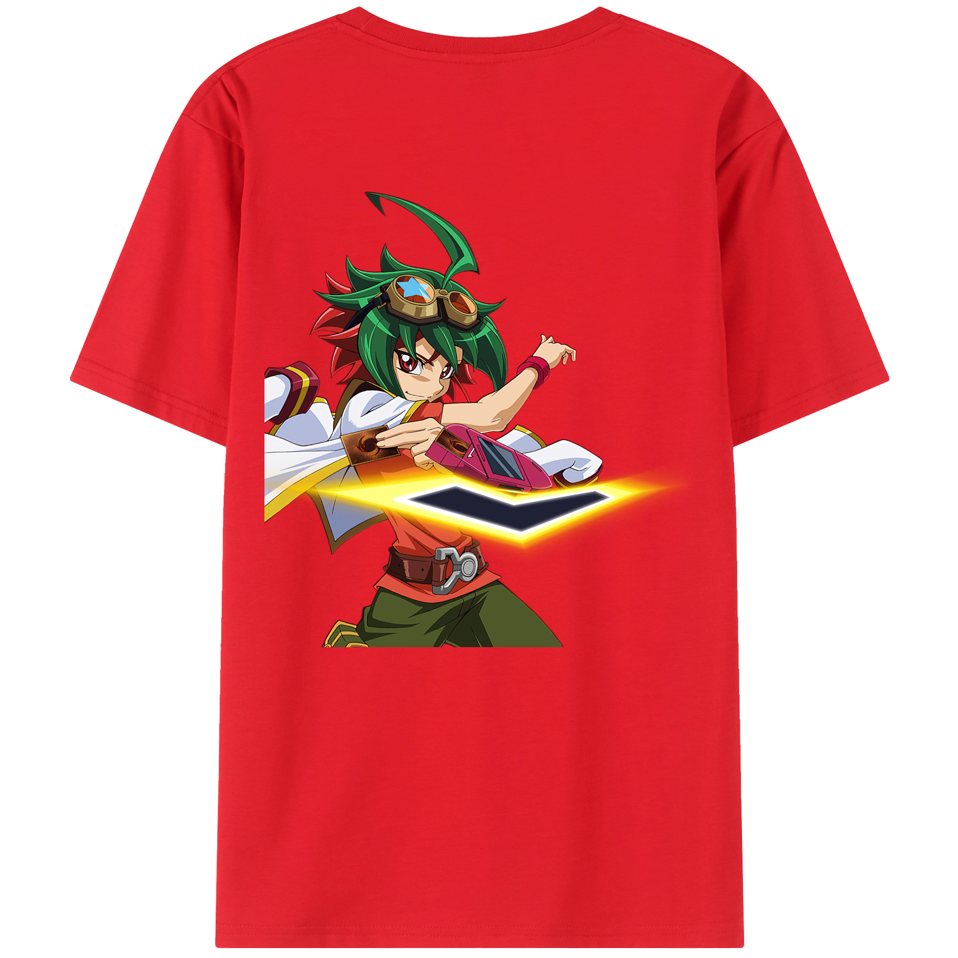 （画像用） 遊☆戯☆王 Yu-Gi-Oh! 綿100％ メンズ半袖Tシャツ（バックプリント） 通気性
