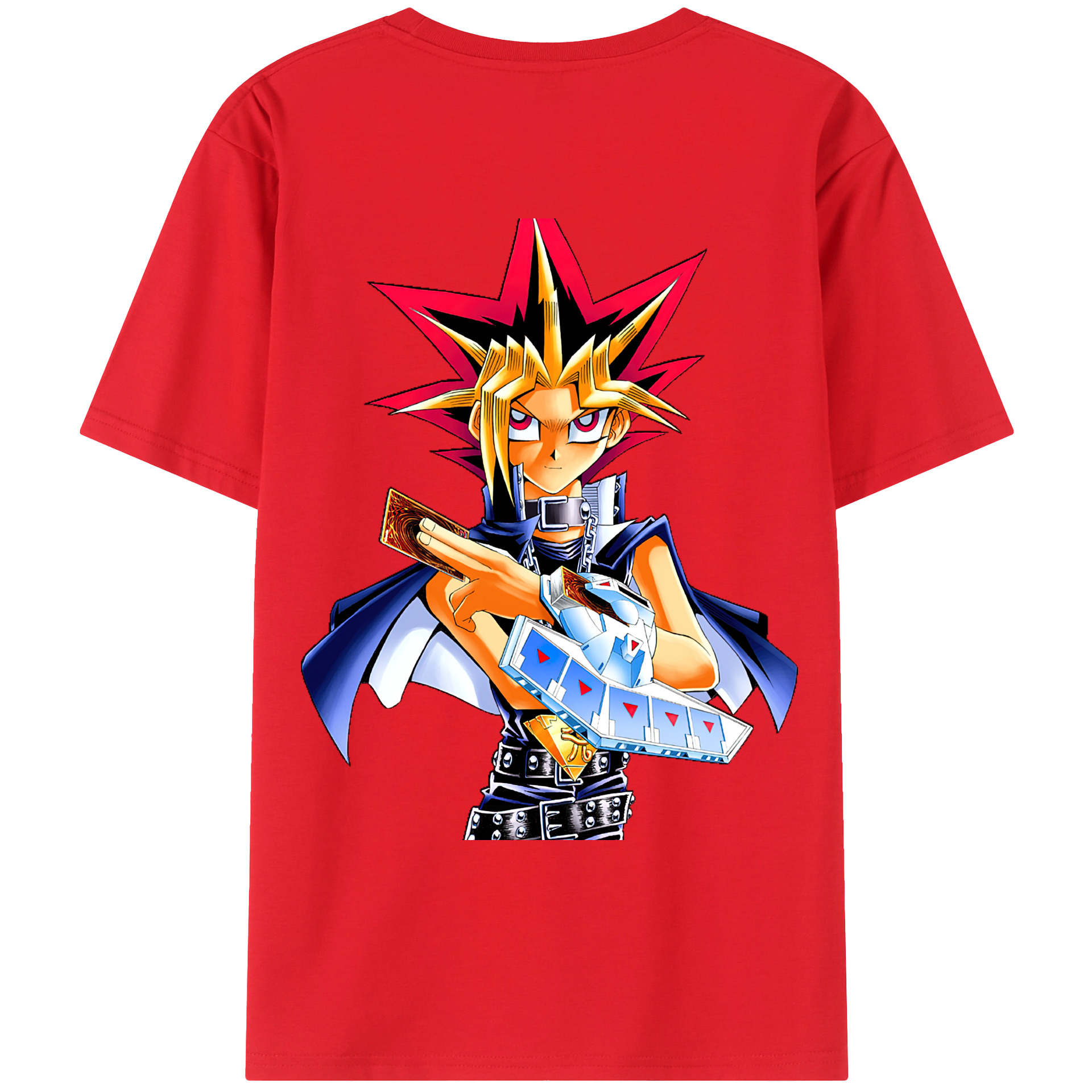 （画像用） 遊☆戯☆王 Yu-Gi-Oh! 綿100％ メンズ半袖Tシャツ（バックプリント） 通気性