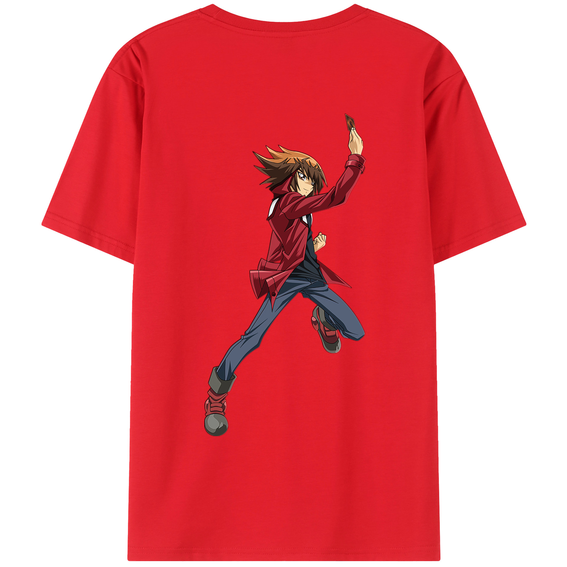 （画像用） 遊☆戯☆王 Yu-Gi-Oh! 綿100％ メンズ半袖Tシャツ（バックプリント） 通気性