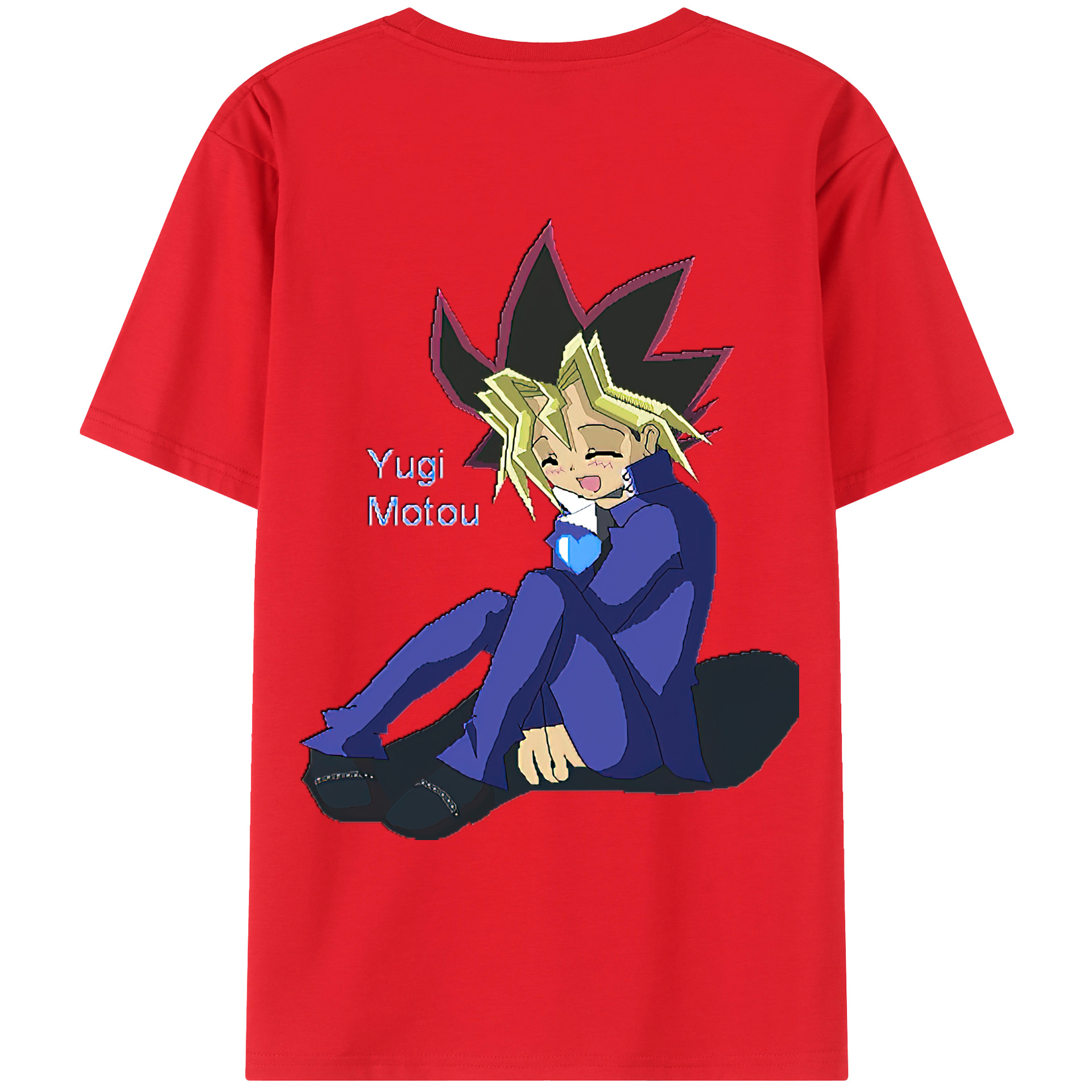 （画像用） 遊☆戯☆王 Yu-Gi-Oh! 綿100％ メンズ半袖Tシャツ（バックプリント） 通気性