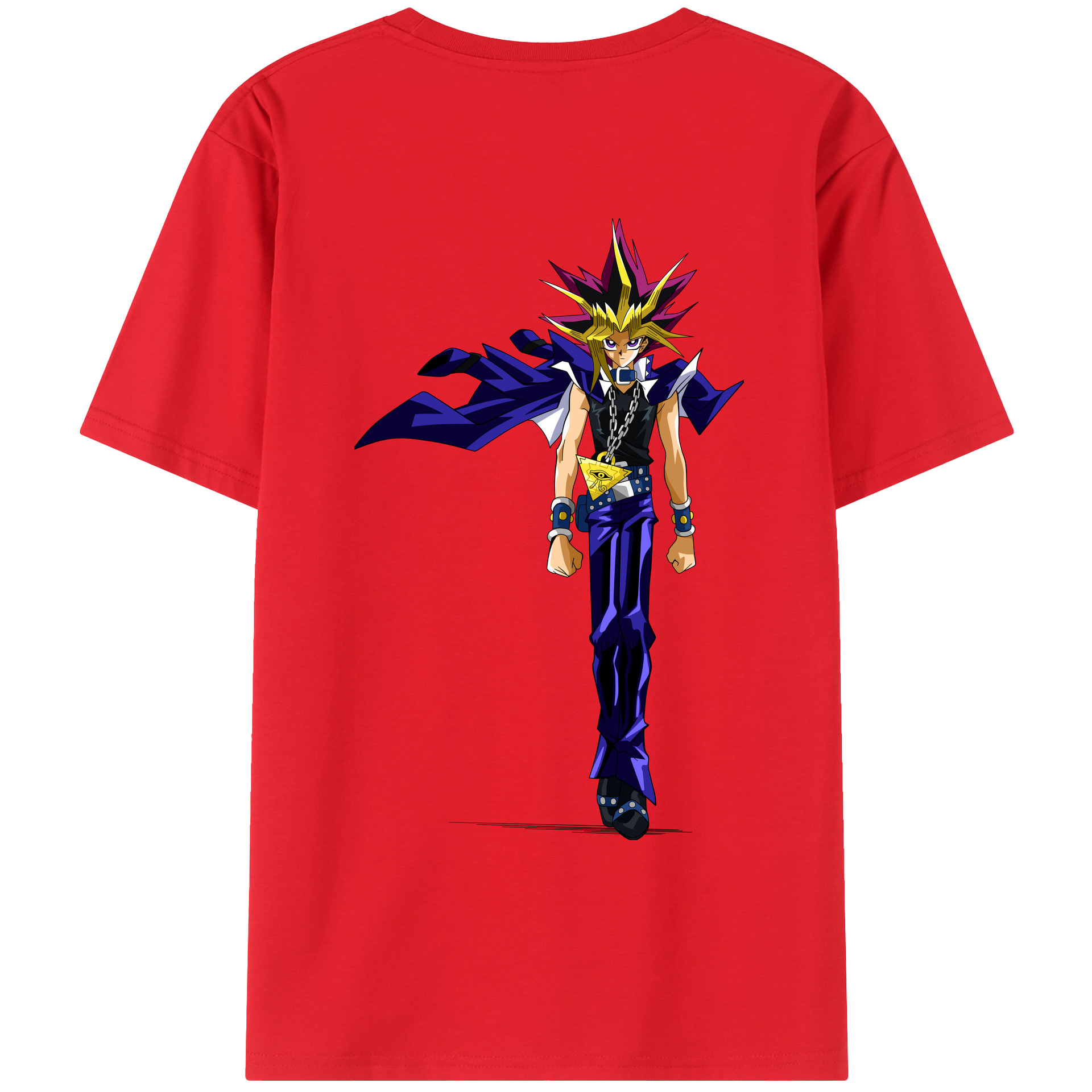 （画像用） 遊☆戯☆王 Yu-Gi-Oh! 綿100％ メンズ半袖Tシャツ（バックプリント） 通気性