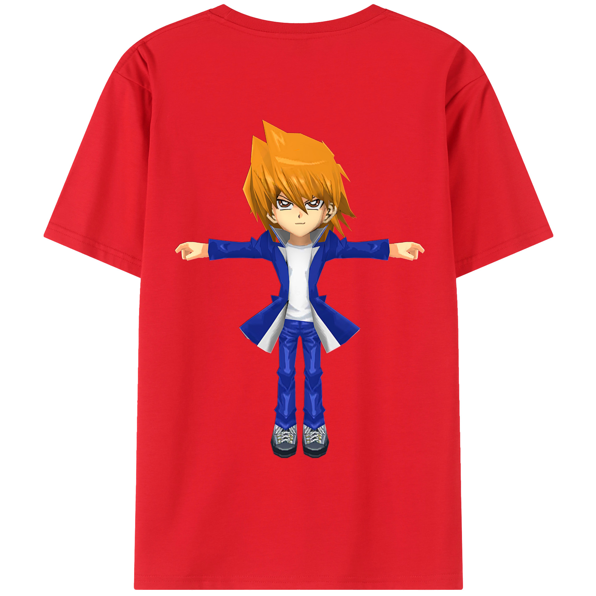 （画像用） 遊☆戯☆王 Yu-Gi-Oh! 綿100％ メンズ半袖Tシャツ（バックプリント） 通気性