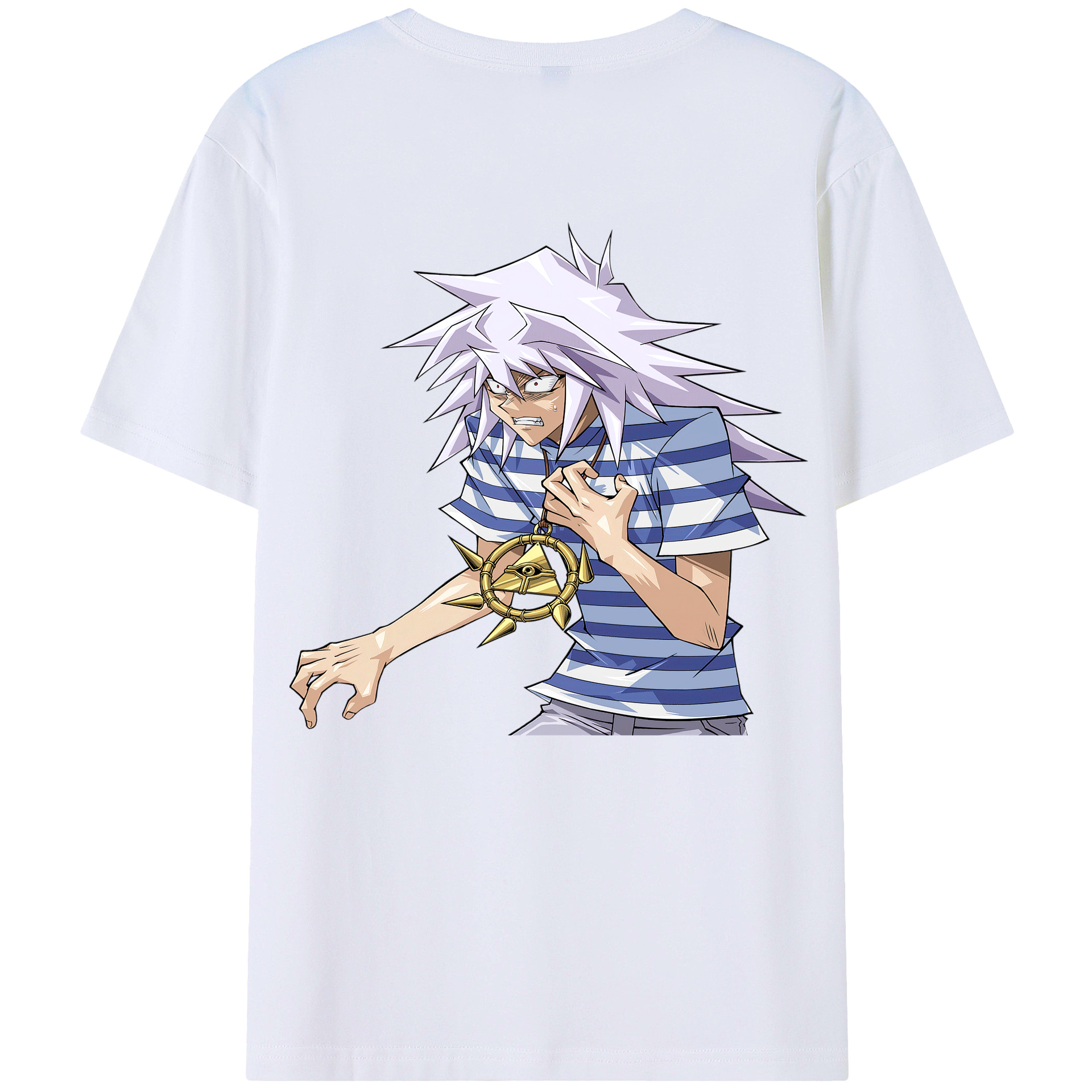 （画像用） 遊☆戯☆王 Yu-Gi-Oh! 綿100％ メンズ半袖Tシャツ（バックプリント） 通気性