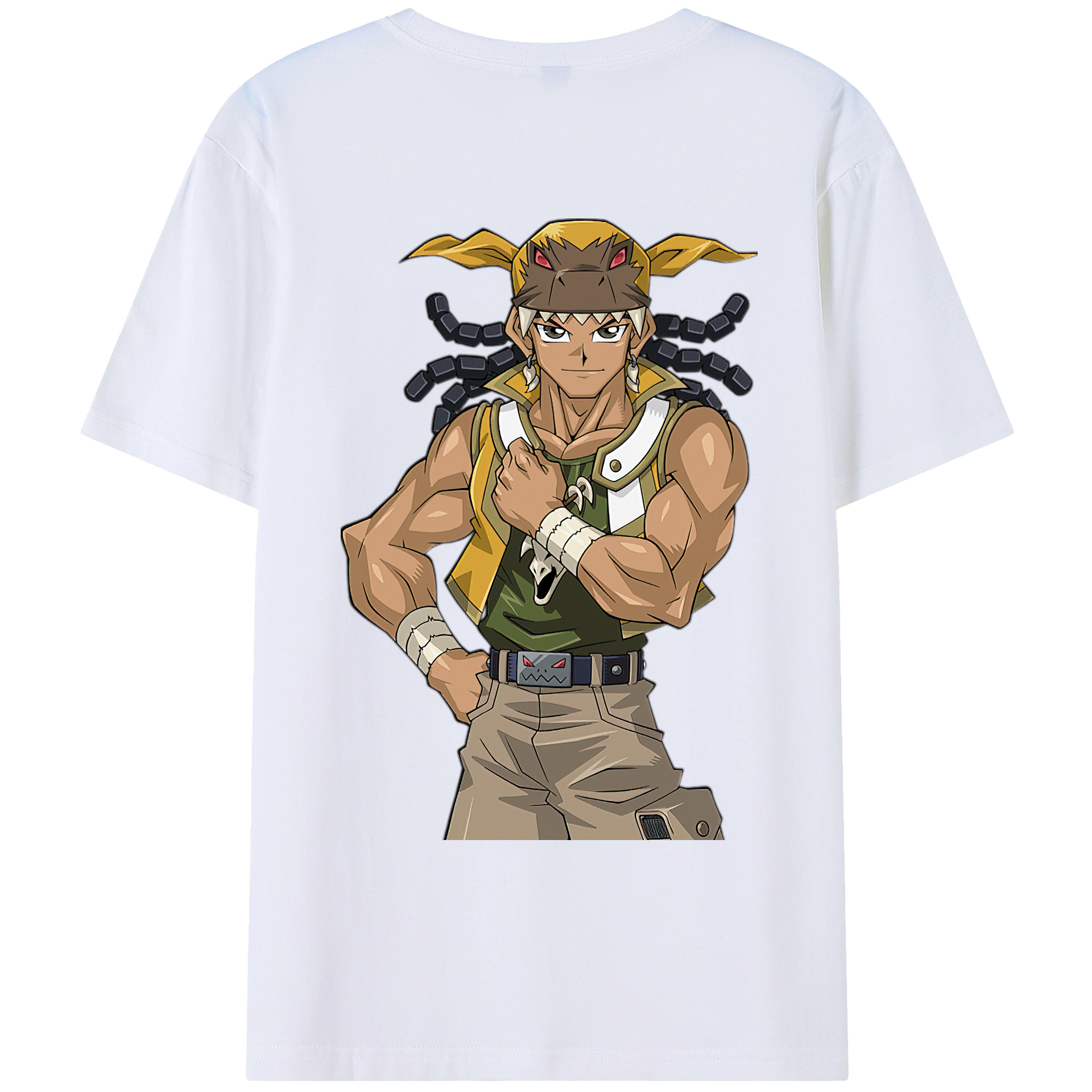 （画像用） 遊☆戯☆王 Yu-Gi-Oh! 綿100％ メンズ半袖Tシャツ（バックプリント） 通気性