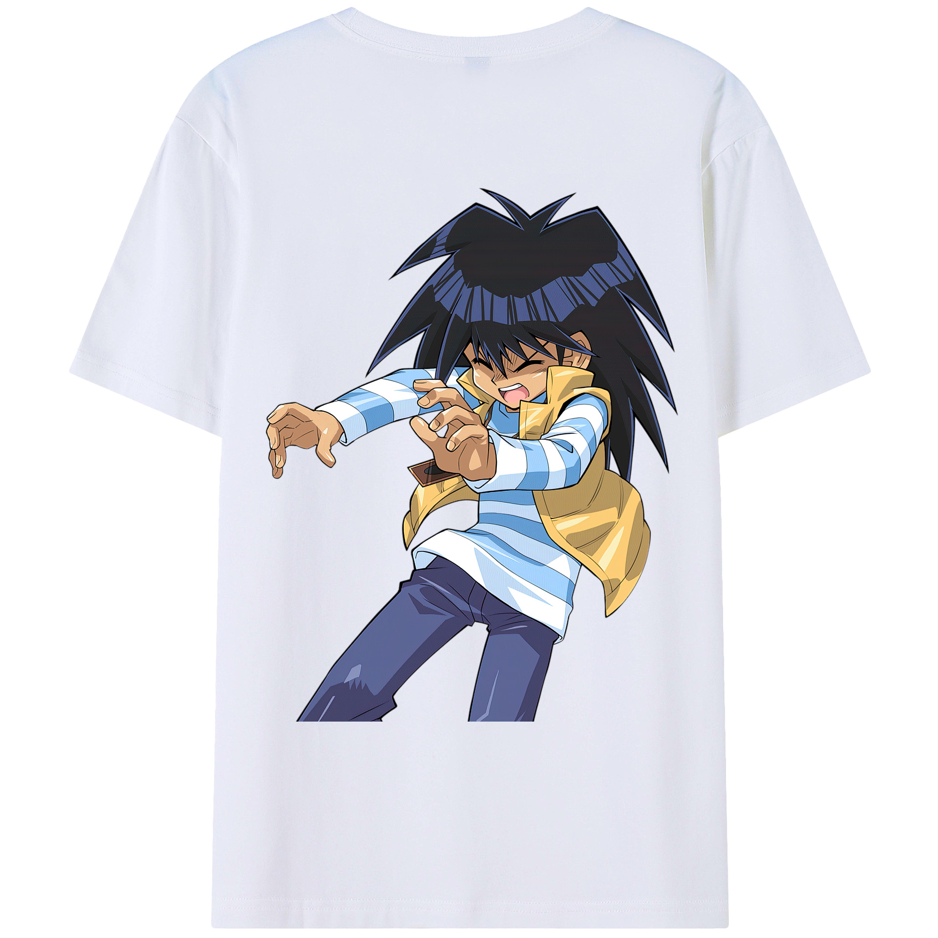 （画像用） 遊☆戯☆王 Yu-Gi-Oh! 綿100％ メンズ半袖Tシャツ（バックプリント） 通気性