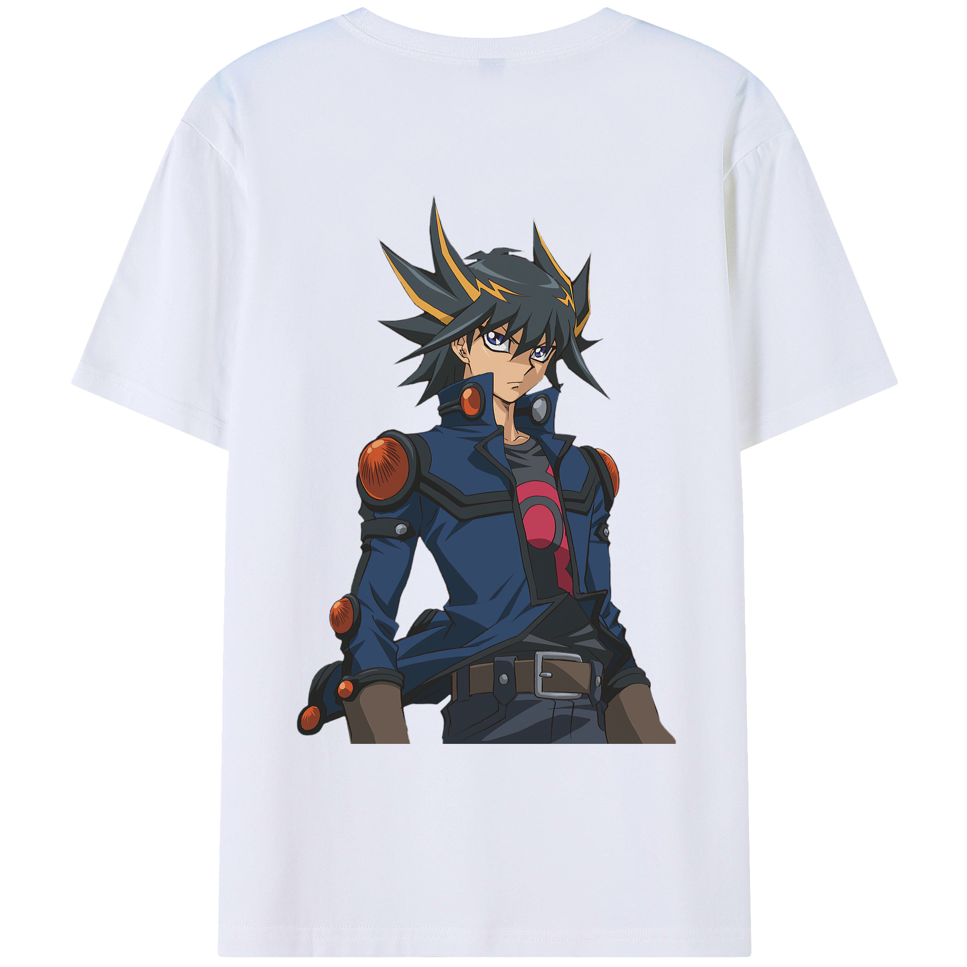 （画像用） 遊☆戯☆王 Yu-Gi-Oh! 綿100％ メンズ半袖Tシャツ（バックプリント） 通気性