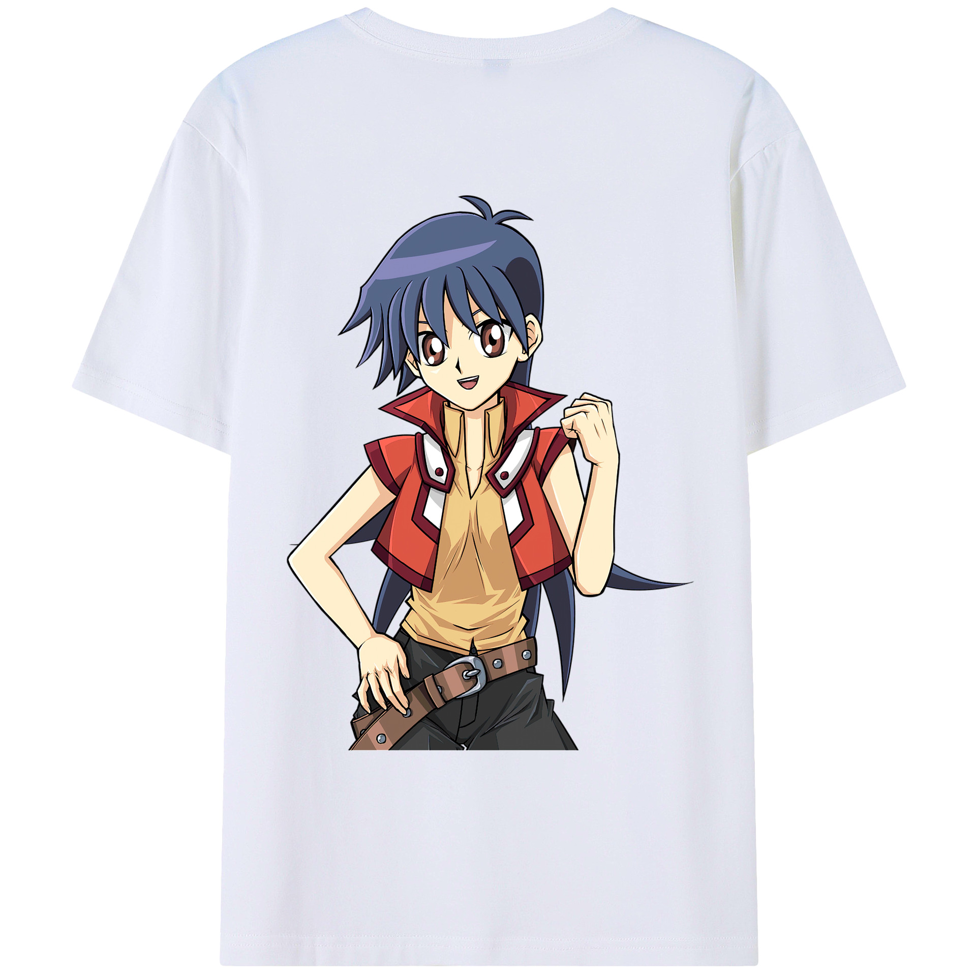 （画像用） 遊☆戯☆王 Yu-Gi-Oh! 綿100％ メンズ半袖Tシャツ（バックプリント） 通気性