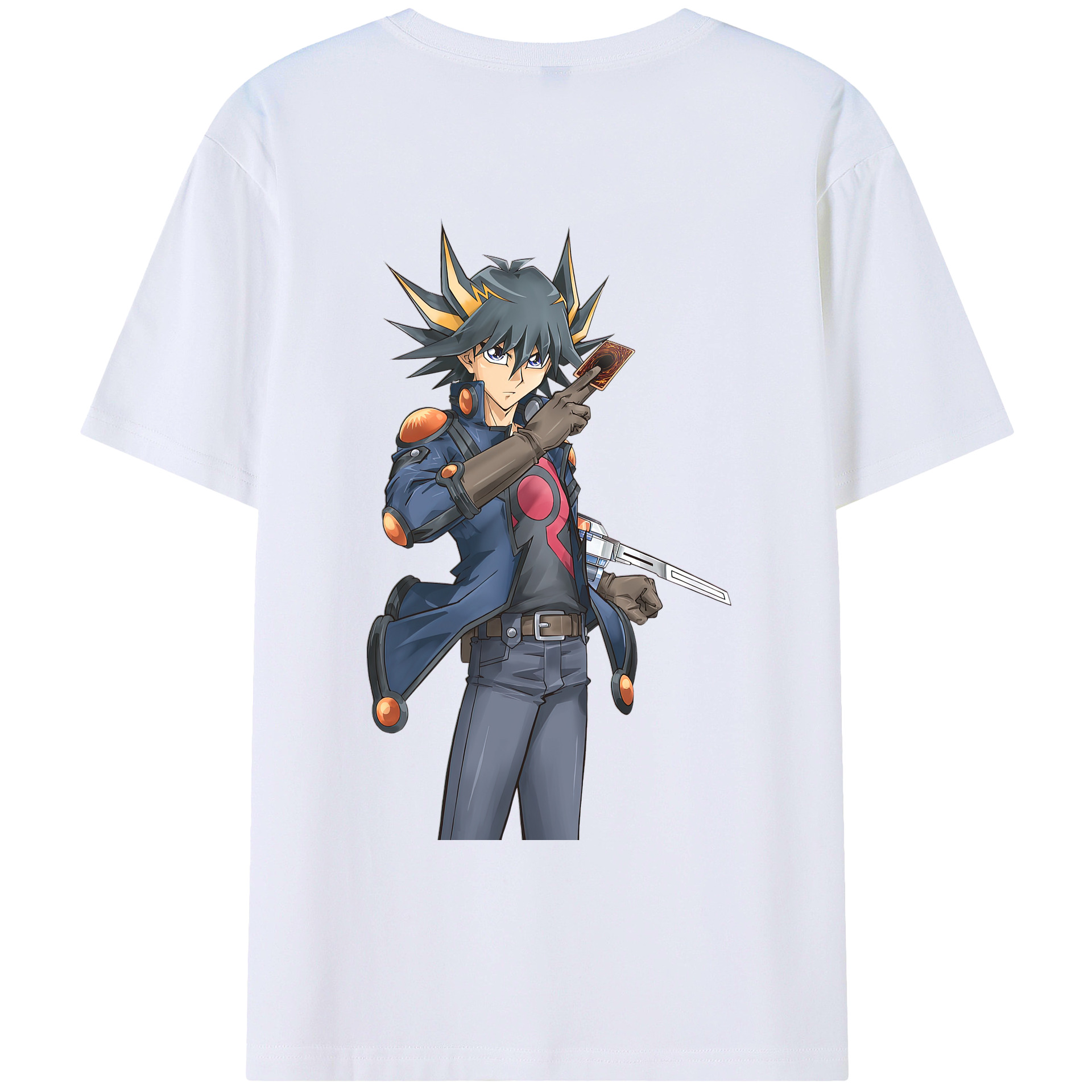 （画像用） 遊☆戯☆王 Yu-Gi-Oh! 綿100％ メンズ半袖Tシャツ（バックプリント） 通気性