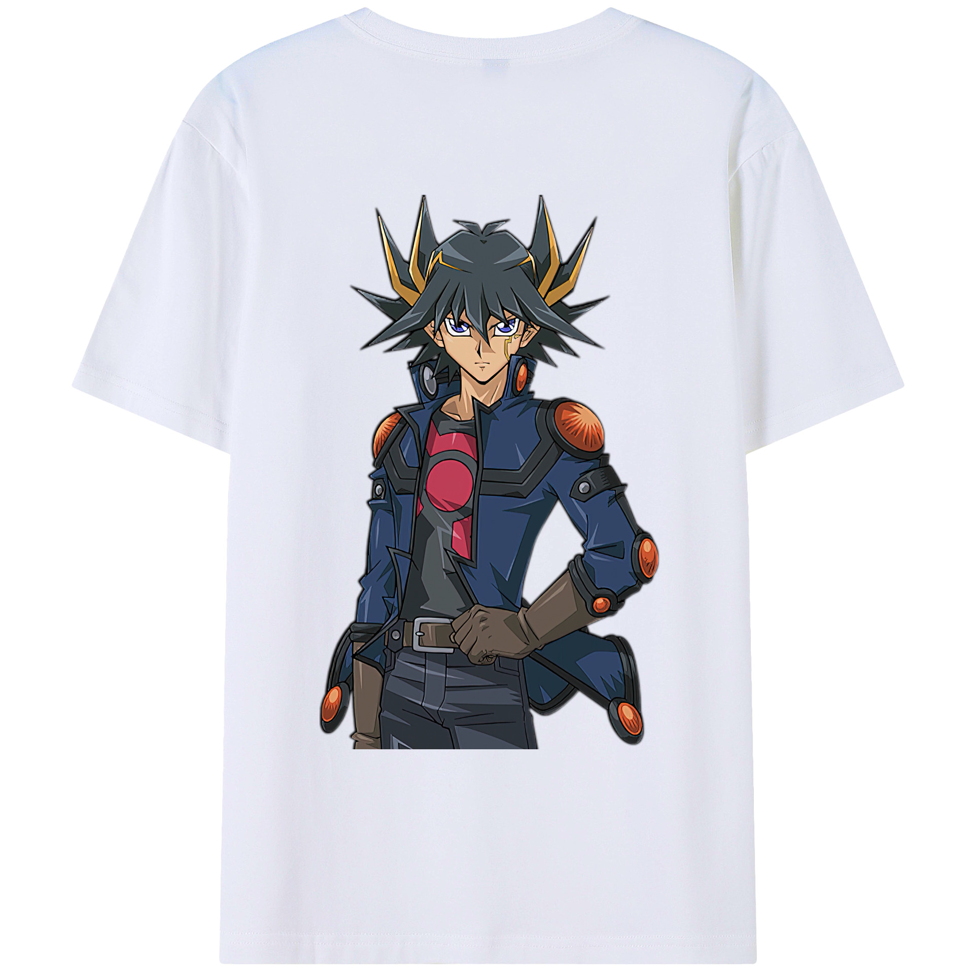 （画像用） 遊☆戯☆王 Yu-Gi-Oh! 綿100％ メンズ半袖Tシャツ（バックプリント） 通気性