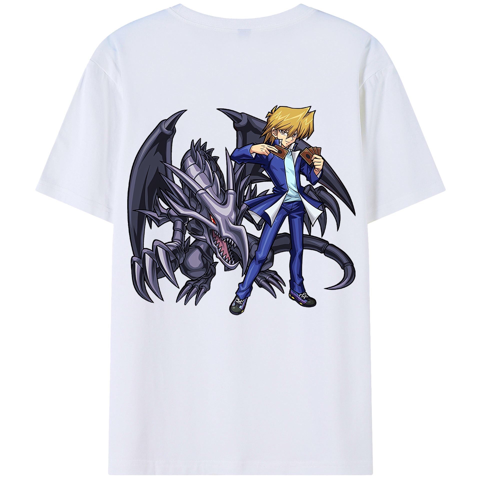 （画像用） 遊☆戯☆王 Yu-Gi-Oh! 綿100％ メンズ半袖Tシャツ（バックプリント） 通気性