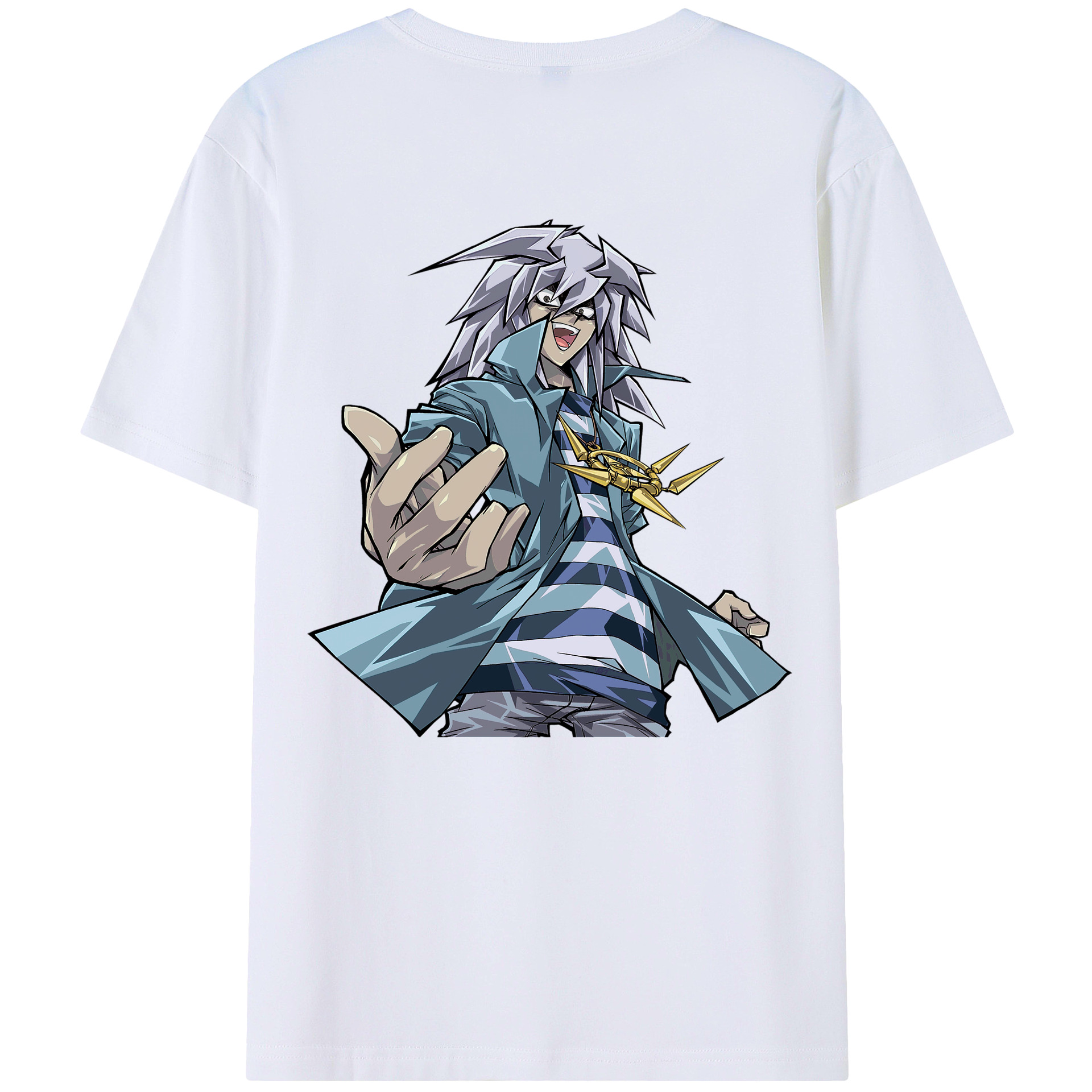 （画像用） 遊☆戯☆王 Yu-Gi-Oh! 綿100％ メンズ半袖Tシャツ（バックプリント） 通気性