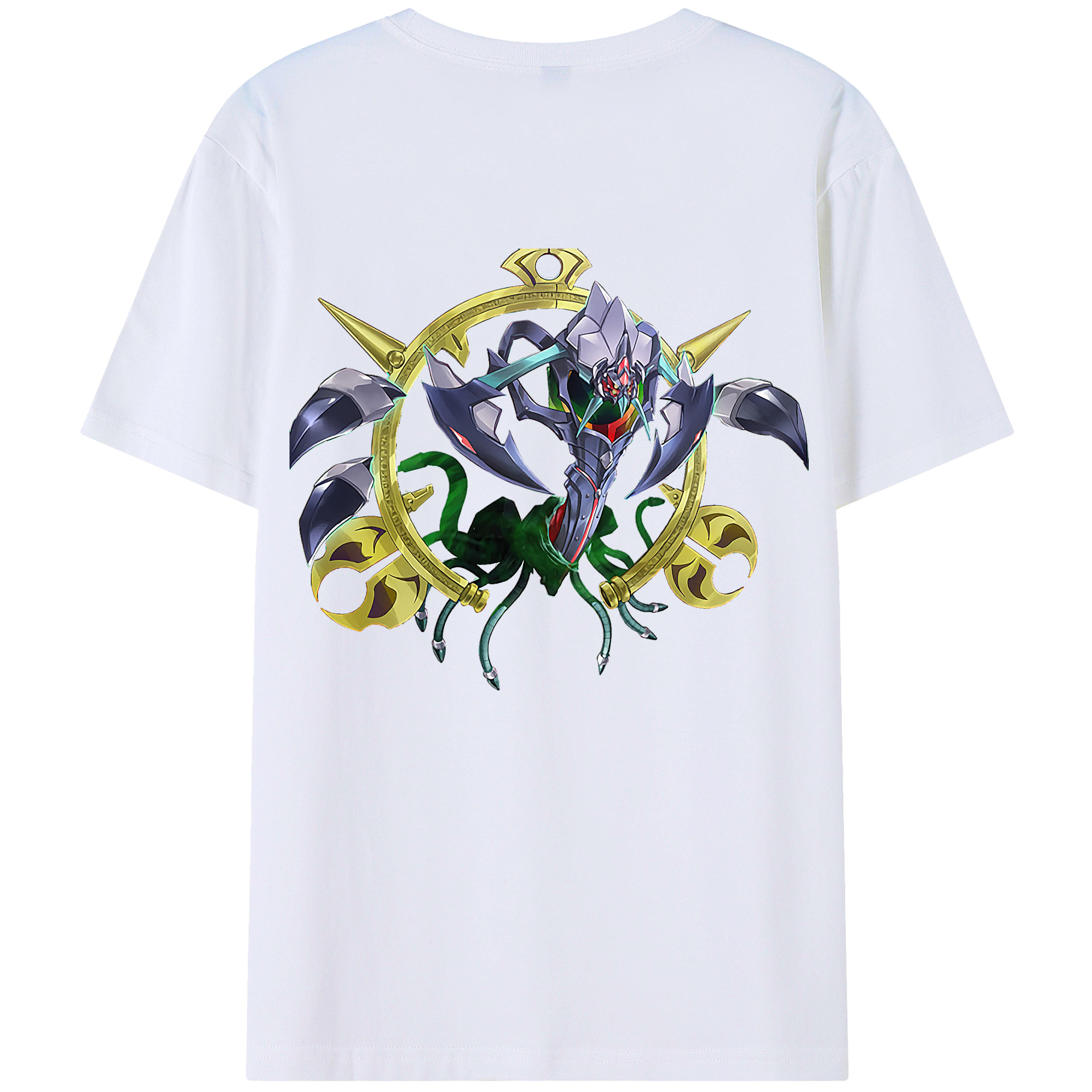 （画像用） 遊☆戯☆王 Yu-Gi-Oh! 綿100％ メンズ半袖Tシャツ（バックプリント） 通気性