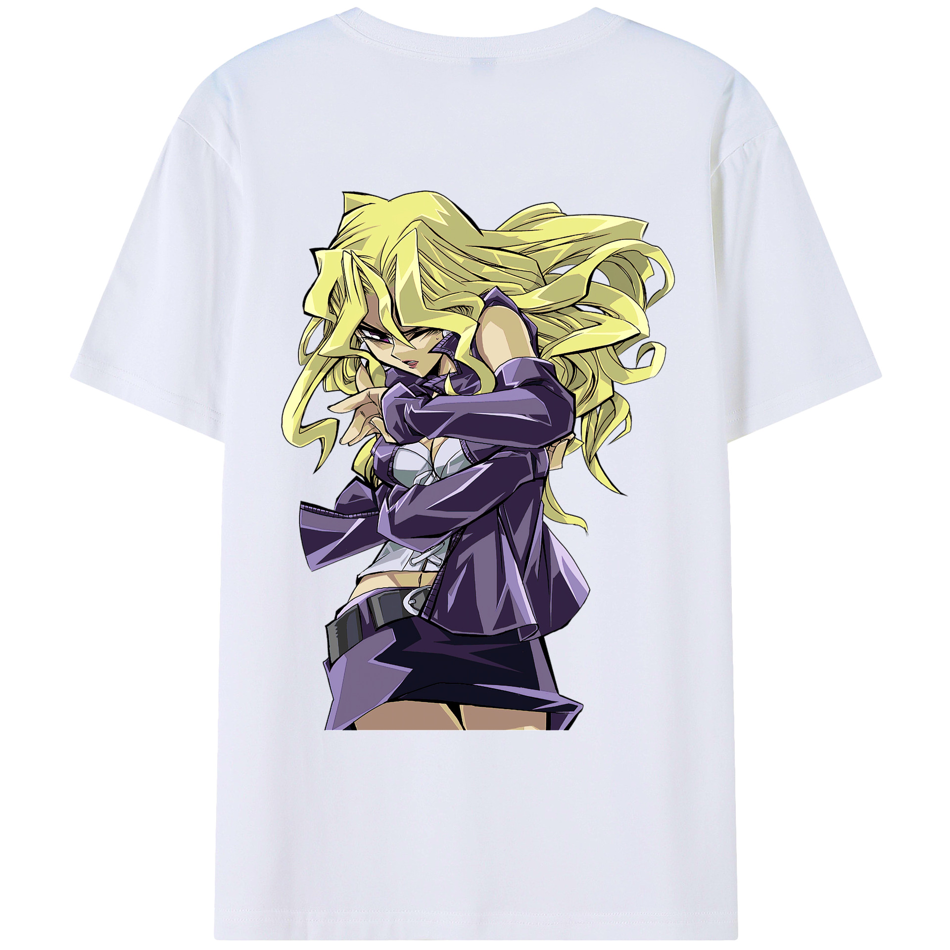 （画像用） 遊☆戯☆王 Yu-Gi-Oh! 綿100％ メンズ半袖Tシャツ（バックプリント） 通気性