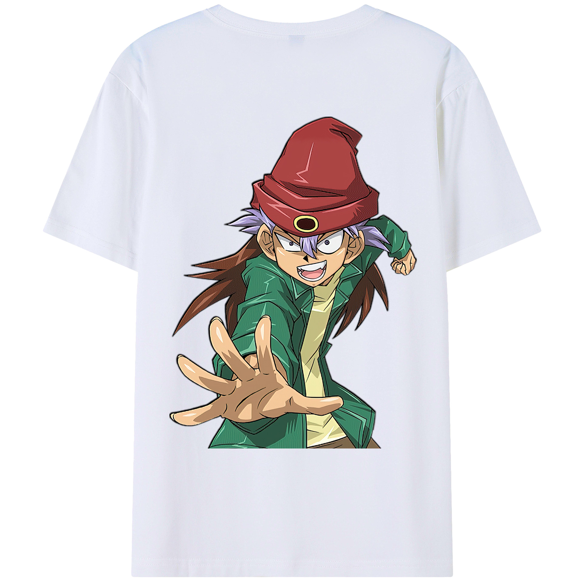 （画像用） 遊☆戯☆王 Yu-Gi-Oh! 綿100％ メンズ半袖Tシャツ（バックプリント） 通気性