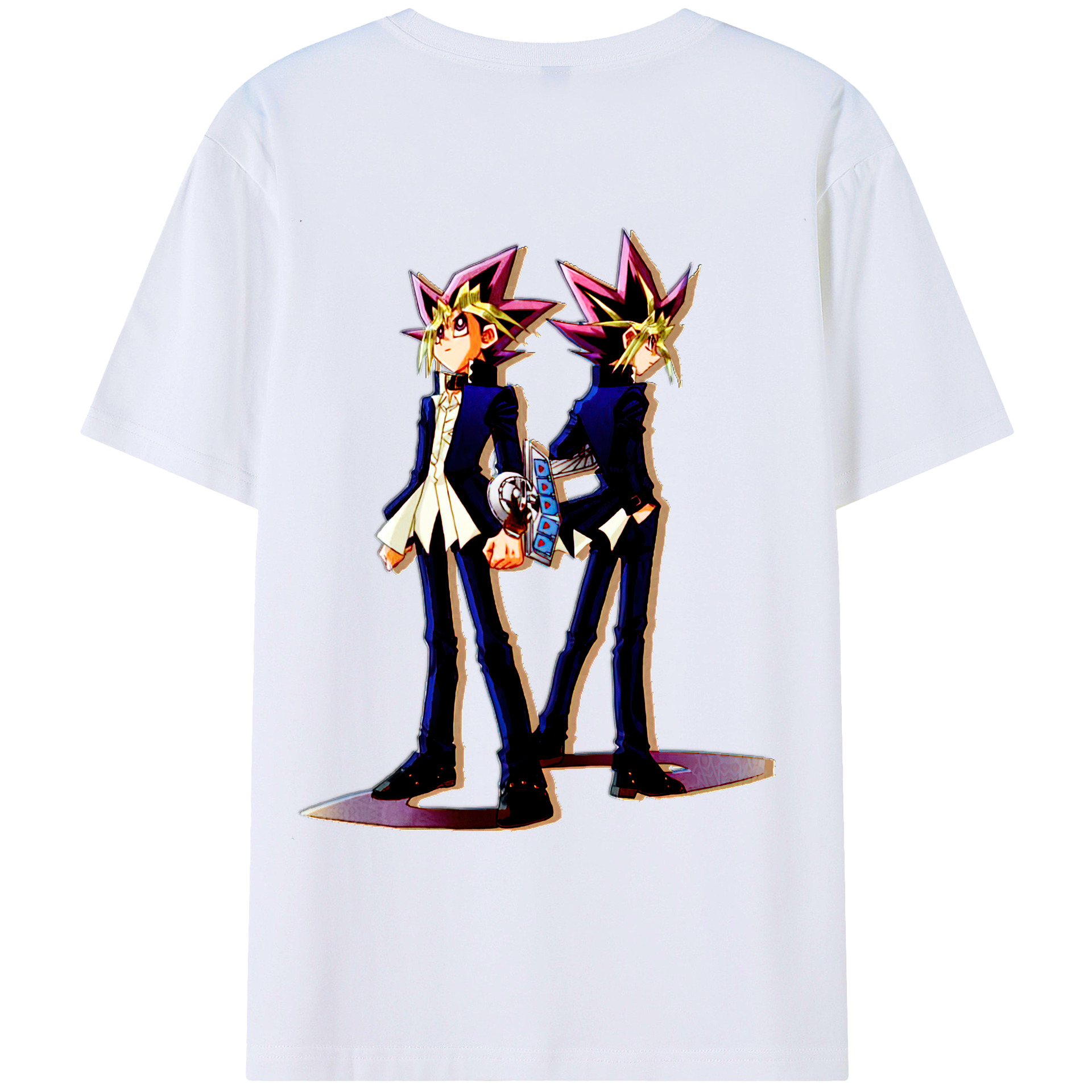 （画像用） 遊☆戯☆王 Yu-Gi-Oh! 綿100％ メンズ半袖Tシャツ（バックプリント） 通気性