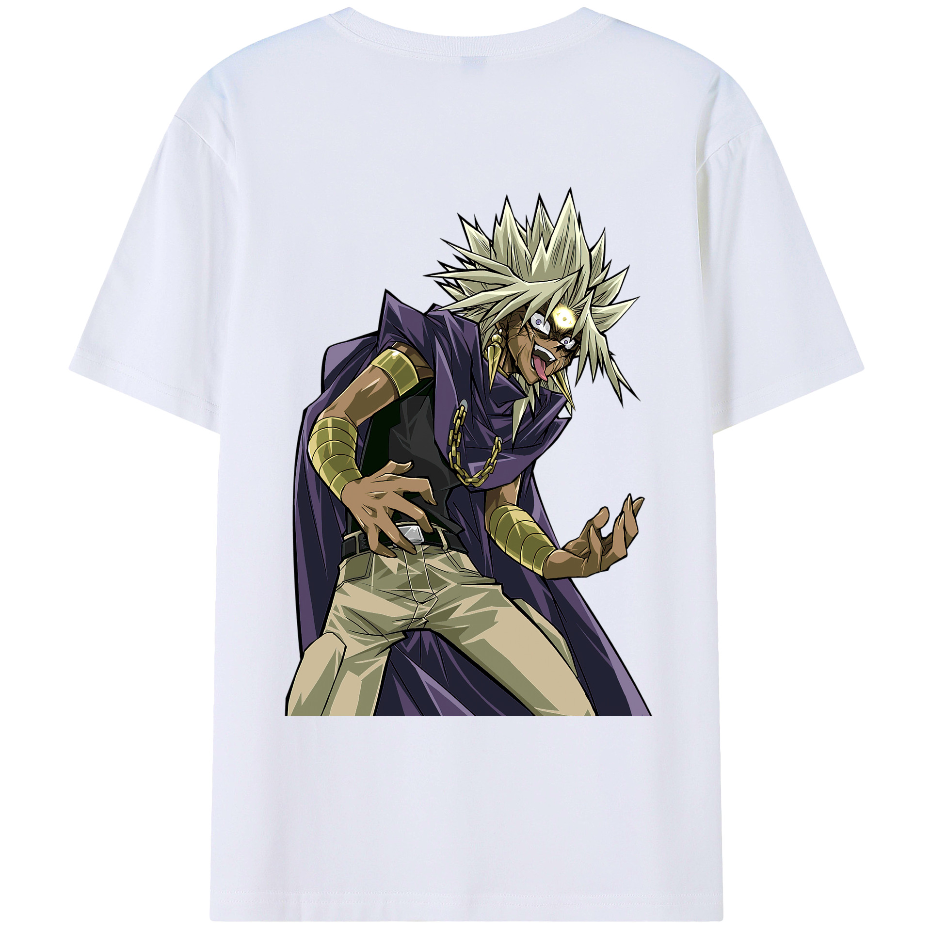 （画像用） 遊☆戯☆王 Yu-Gi-Oh! 綿100％ メンズ半袖Tシャツ（バックプリント） 通気性