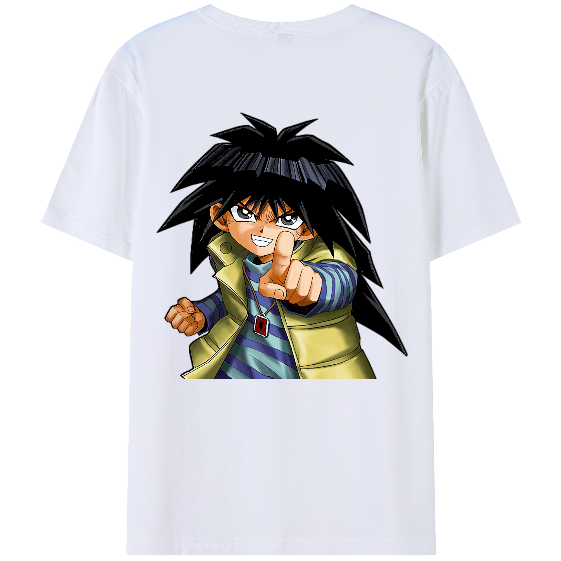 （画像用） 遊☆戯☆王 Yu-Gi-Oh! 綿100％ メンズ半袖Tシャツ（バックプリント） 通気性