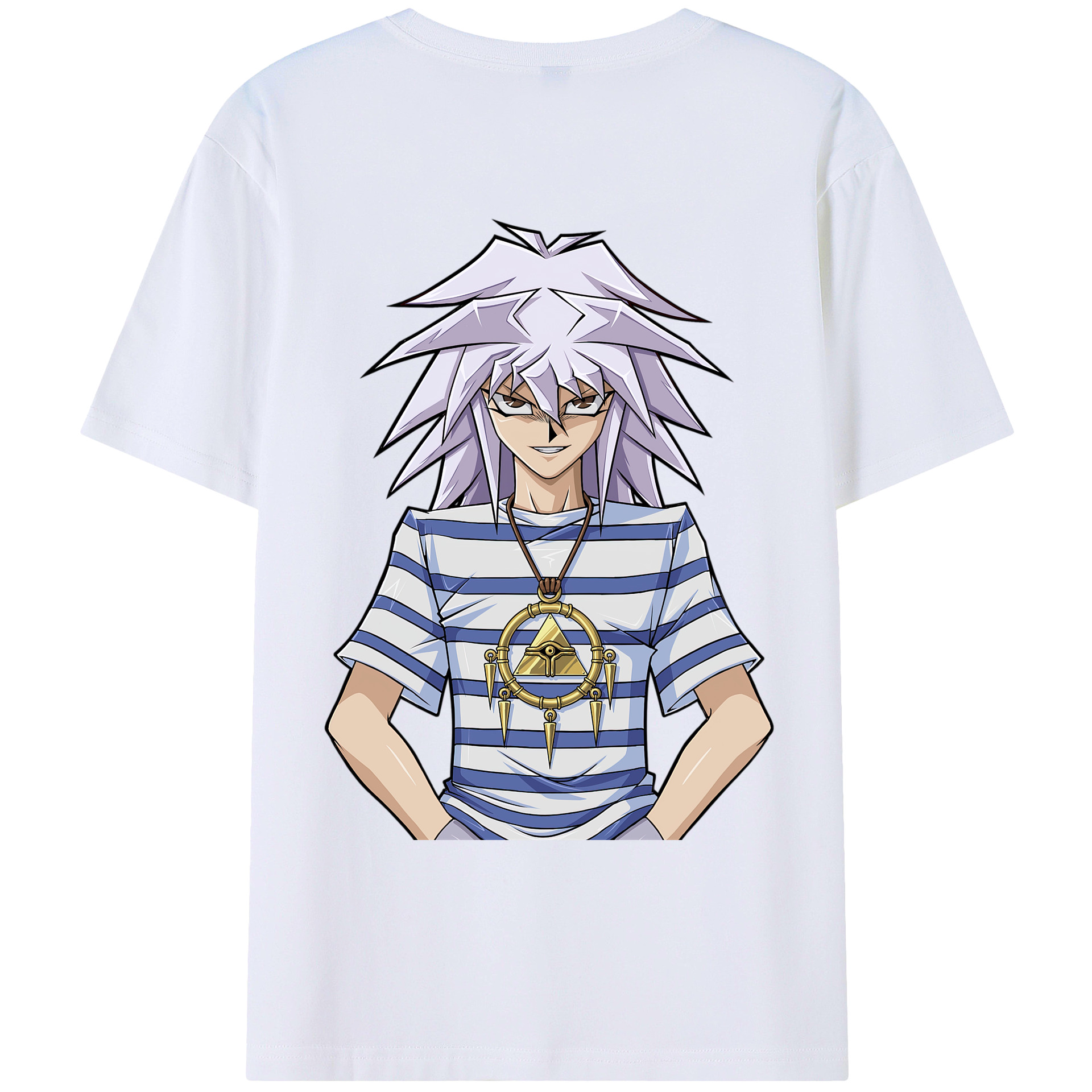 （画像用） 遊☆戯☆王 Yu-Gi-Oh! 綿100％ メンズ半袖Tシャツ（バックプリント） 通気性