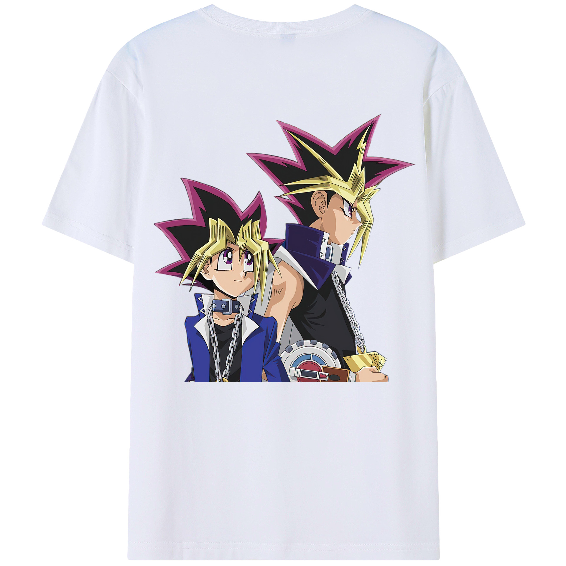 （画像用） 遊☆戯☆王 Yu-Gi-Oh! 綿100％ メンズ半袖Tシャツ（バックプリント） 通気性