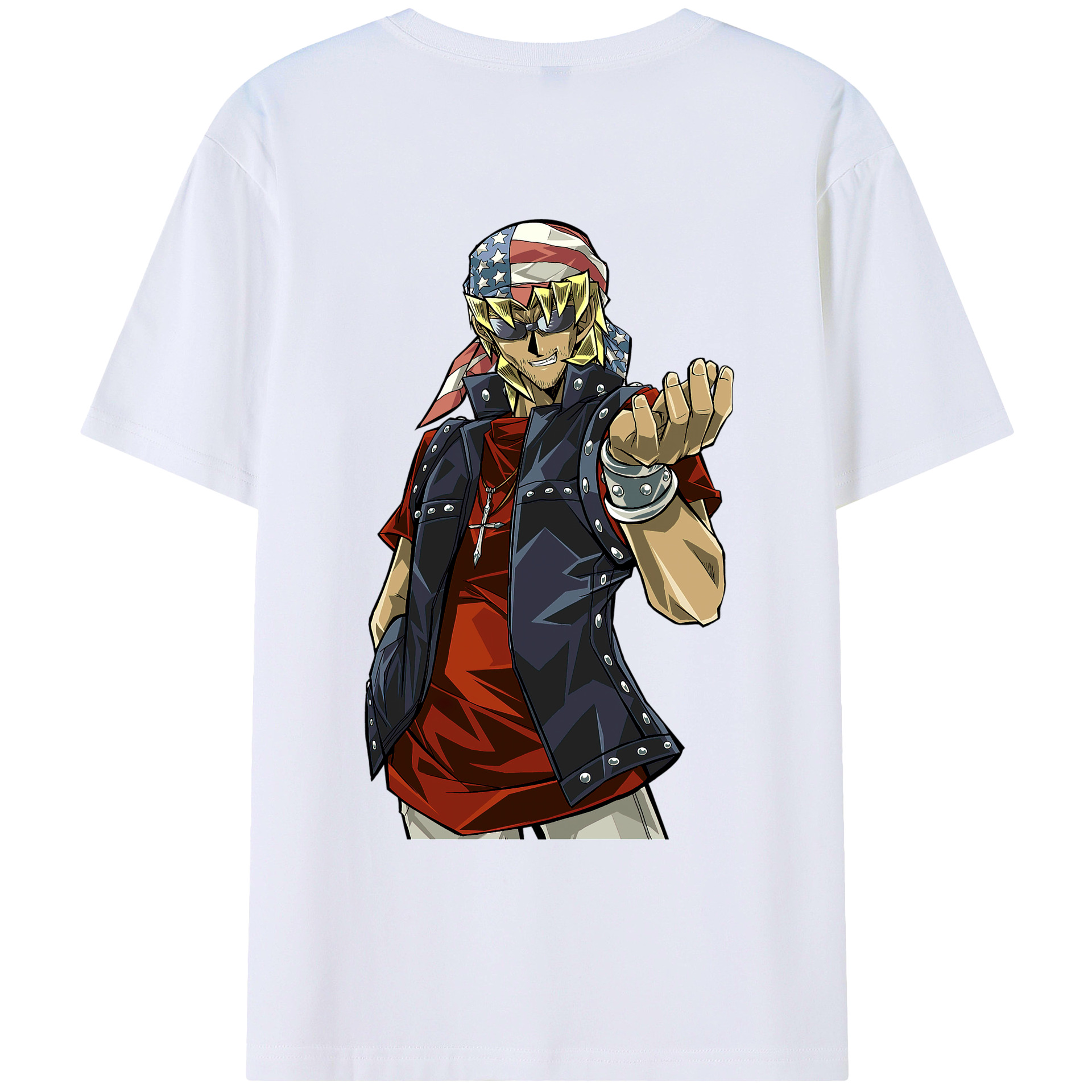 （画像用） 遊☆戯☆王 Yu-Gi-Oh! 綿100％ メンズ半袖Tシャツ（バックプリント） 通気性