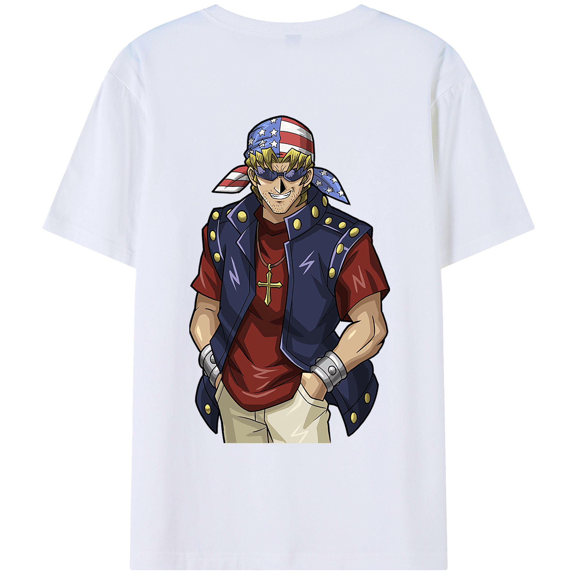 （画像用） 遊☆戯☆王 Yu-Gi-Oh! 綿100％ メンズ半袖Tシャツ（バックプリント） 通気性
