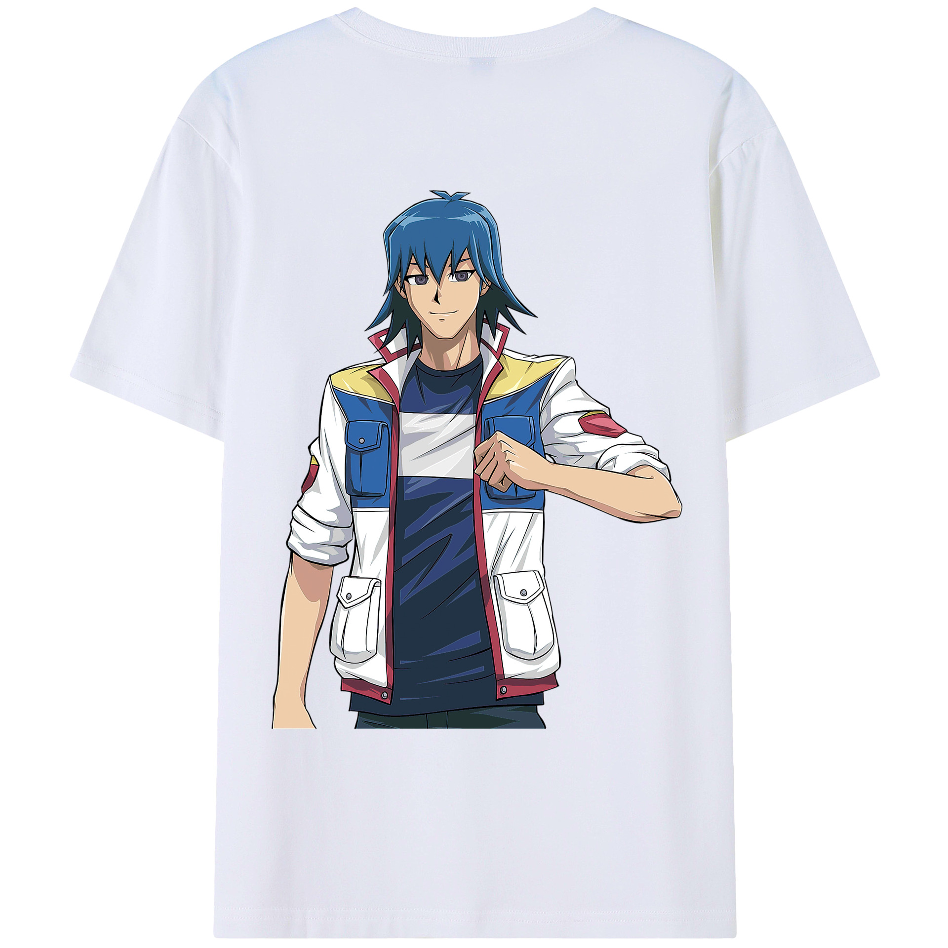 （画像用） 遊☆戯☆王 Yu-Gi-Oh! 綿100％ メンズ半袖Tシャツ（バックプリント） 通気性