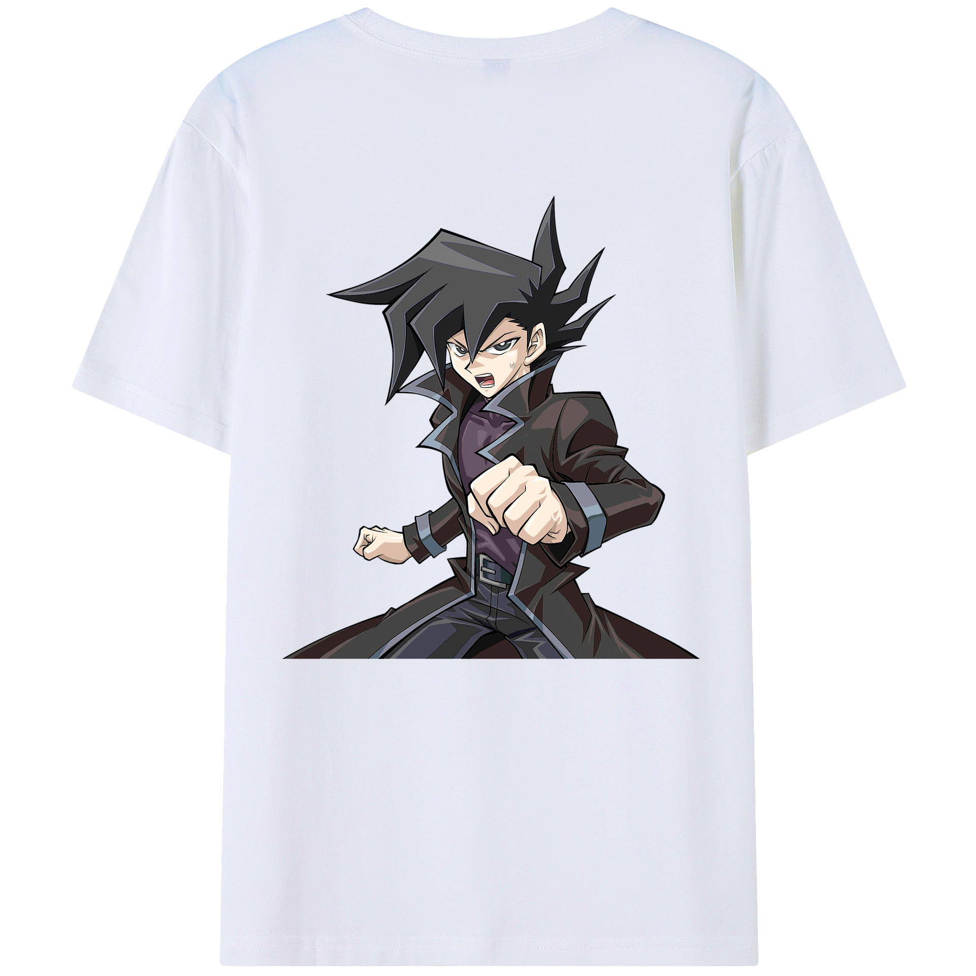 （画像用） 遊☆戯☆王 Yu-Gi-Oh! 綿100％ メンズ半袖Tシャツ（バックプリント） 通気性