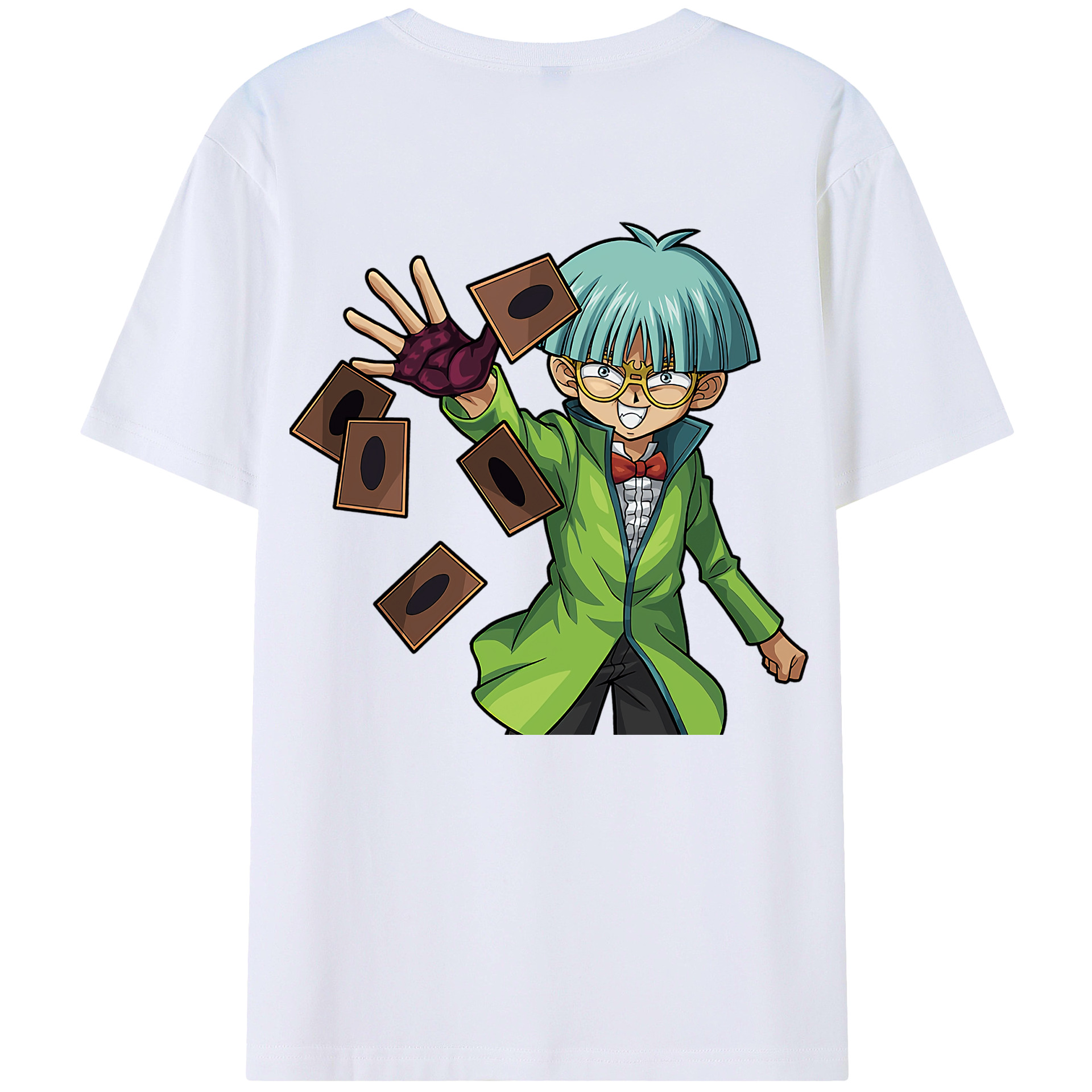 （画像用） 遊☆戯☆王 Yu-Gi-Oh! 綿100％ メンズ半袖Tシャツ（バックプリント） 通気性