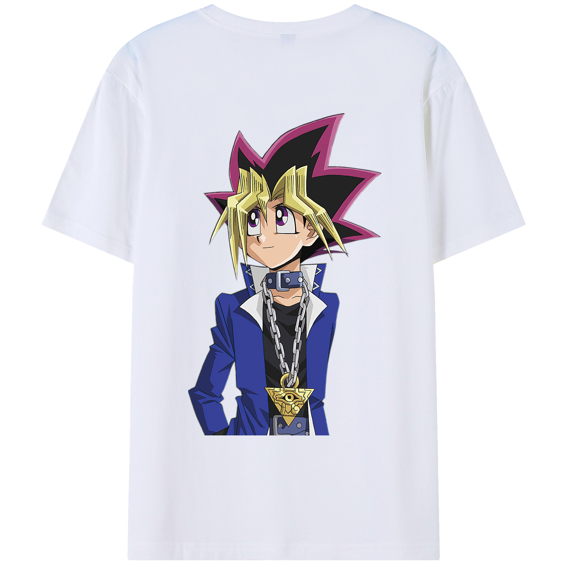 （画像用） 遊☆戯☆王 Yu-Gi-Oh! 綿100％ メンズ半袖Tシャツ（バックプリント） 通気性