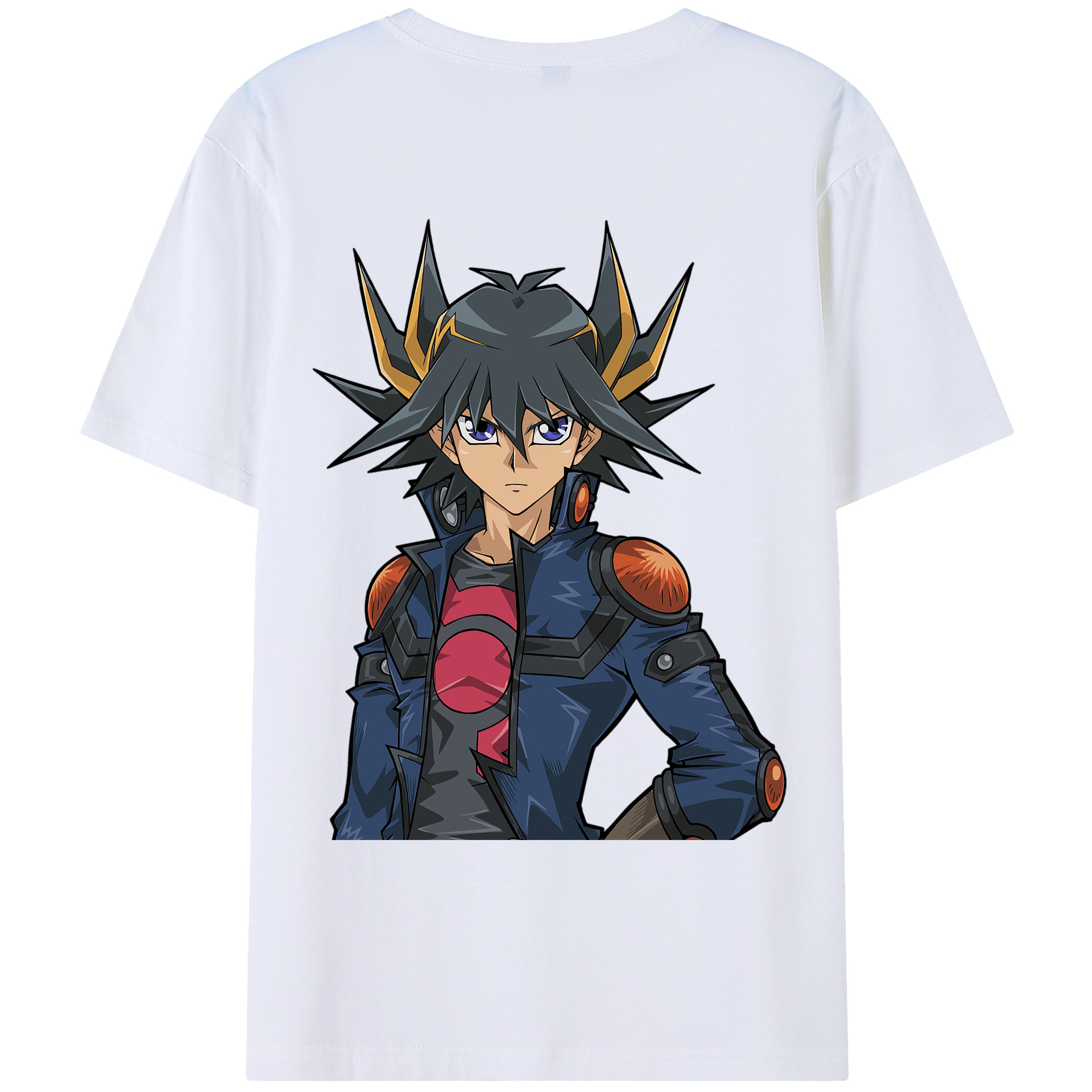 （画像用） 遊☆戯☆王 Yu-Gi-Oh! 綿100％ メンズ半袖Tシャツ（バックプリント） 通気性