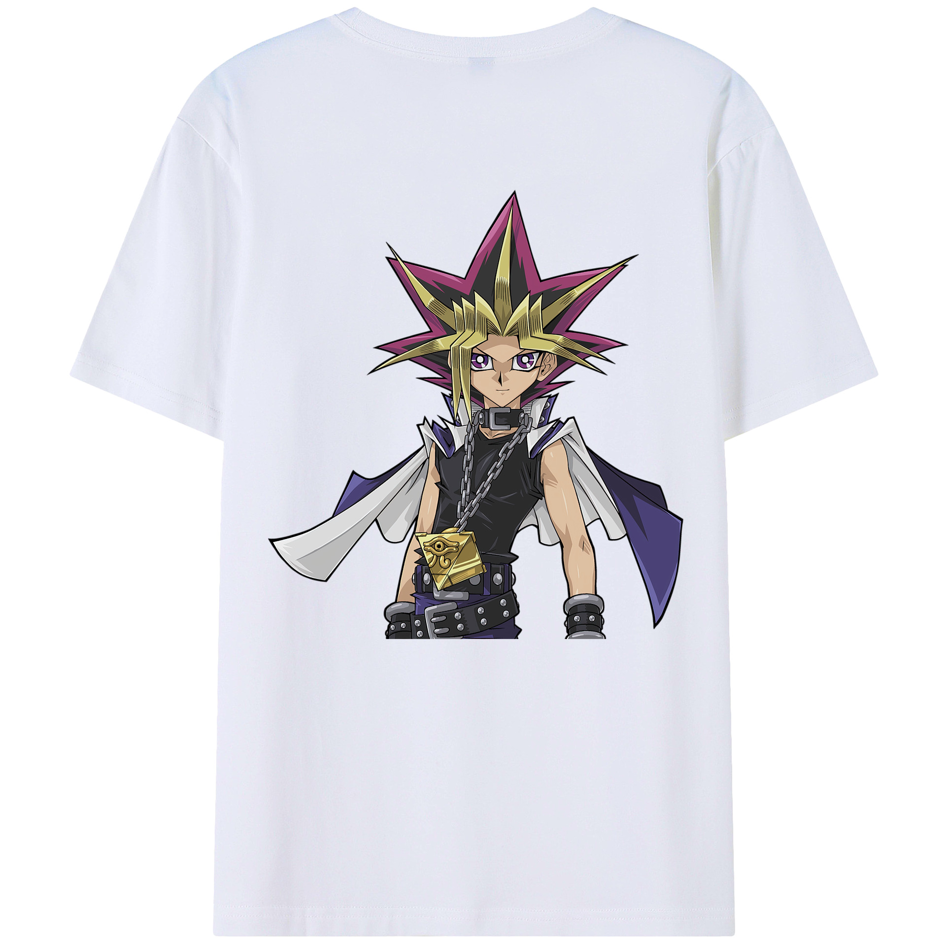 （画像用） 遊☆戯☆王 Yu-Gi-Oh! 綿100％ メンズ半袖Tシャツ（バックプリント） 通気性