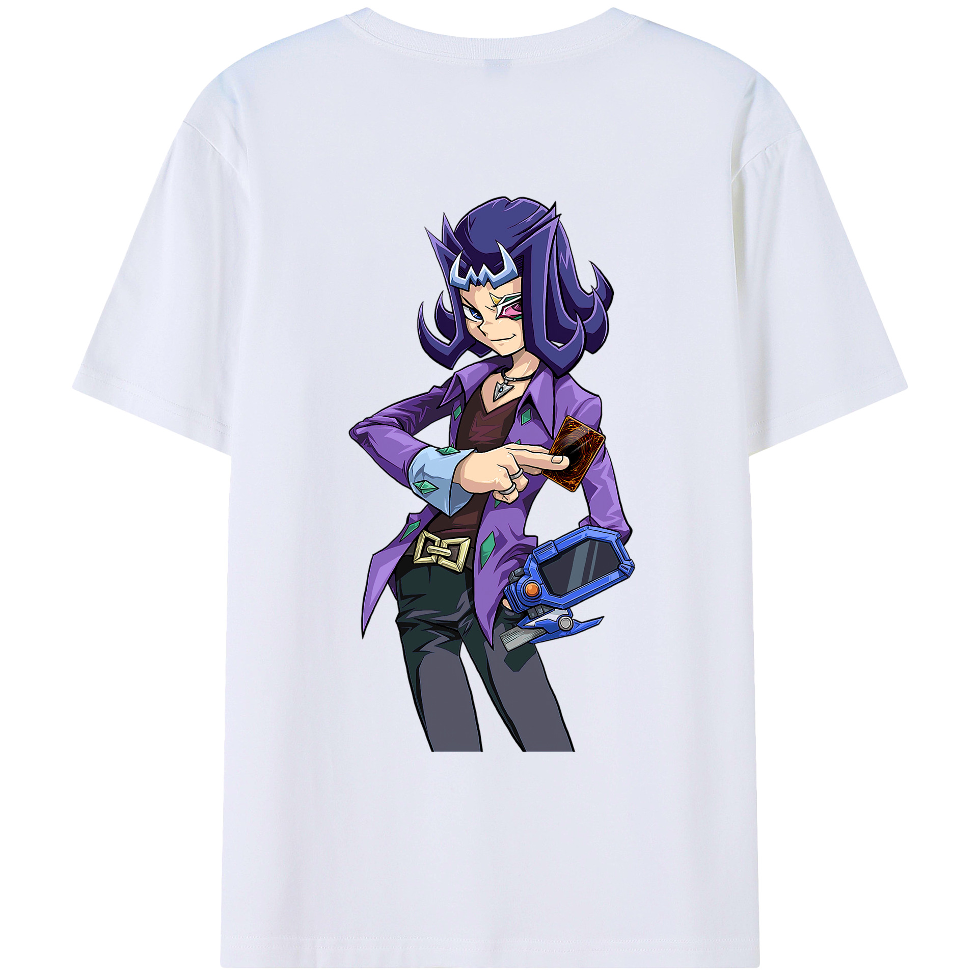 （画像用） 遊☆戯☆王 Yu-Gi-Oh! 綿100％ メンズ半袖Tシャツ（バックプリント） 通気性