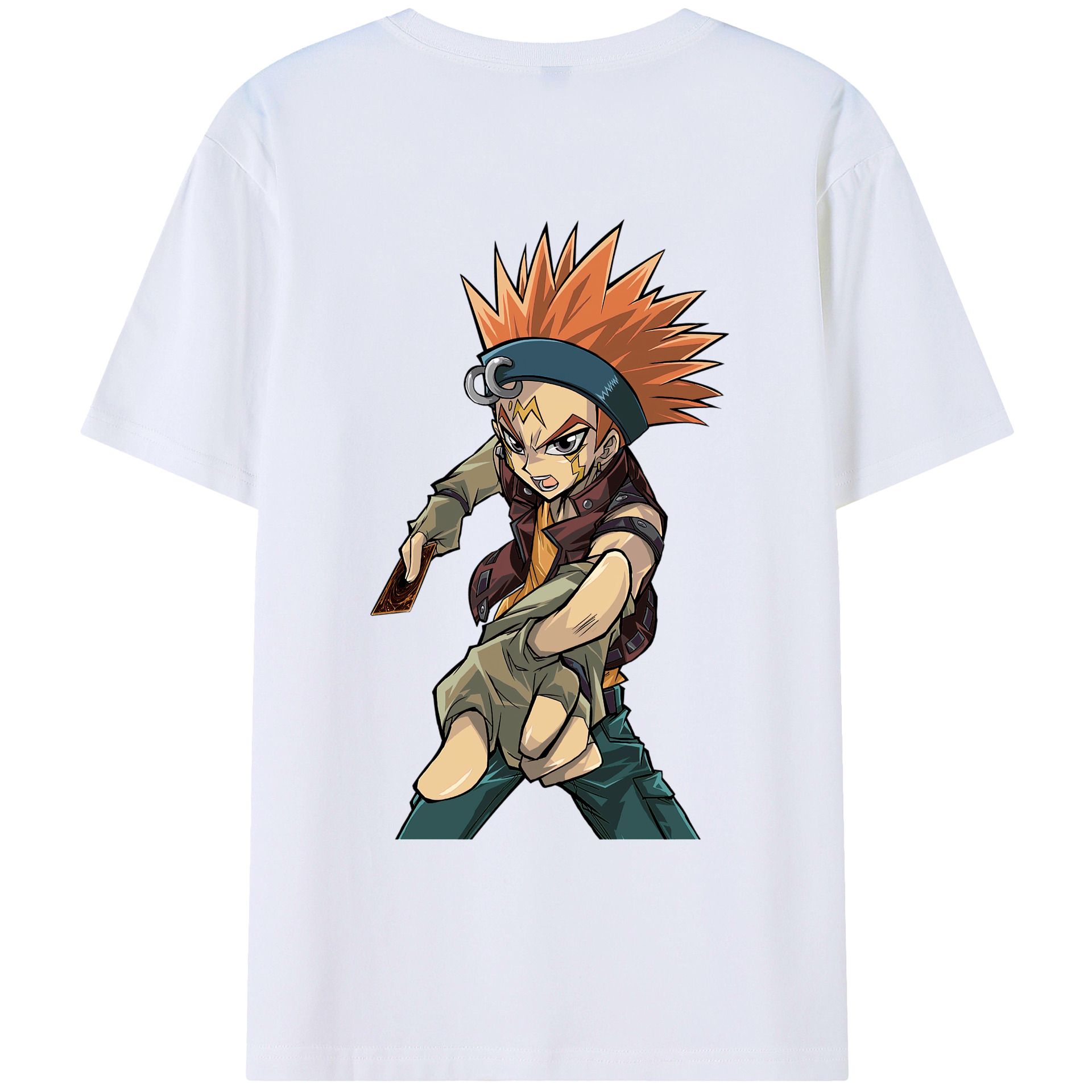 （画像用） 遊☆戯☆王 Yu-Gi-Oh! 綿100％ メンズ半袖Tシャツ（バックプリント） 通気性