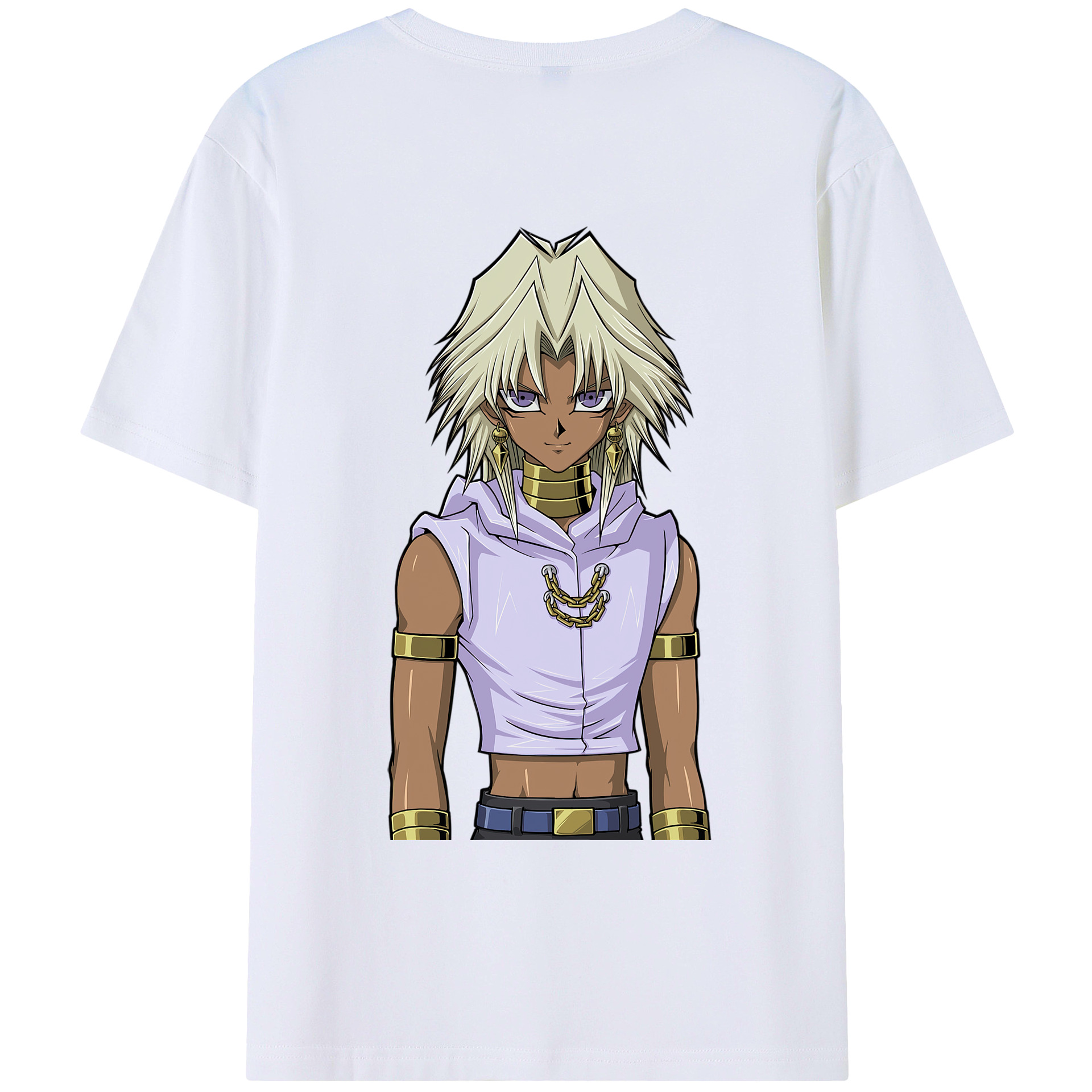 （画像用） 遊☆戯☆王 Yu-Gi-Oh! 綿100％ メンズ半袖Tシャツ（バックプリント） 通気性