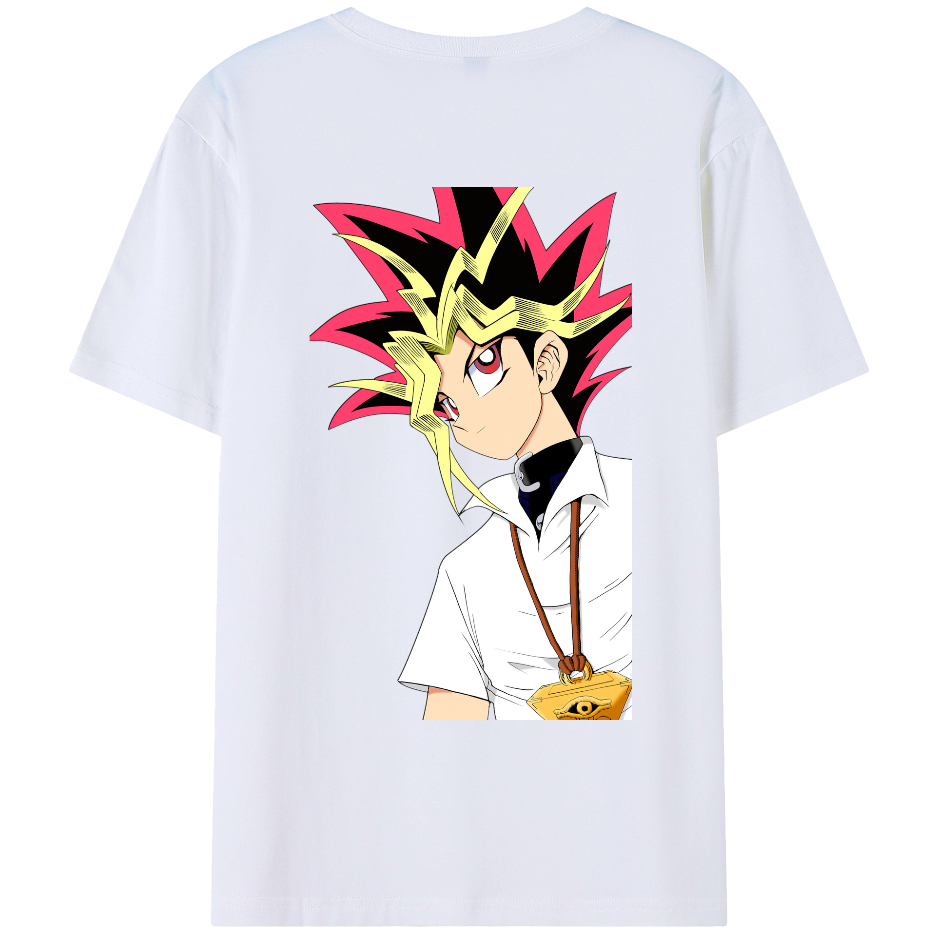 （画像用） 遊☆戯☆王 Yu-Gi-Oh! 綿100％ メンズ半袖Tシャツ（バックプリント） 通気性