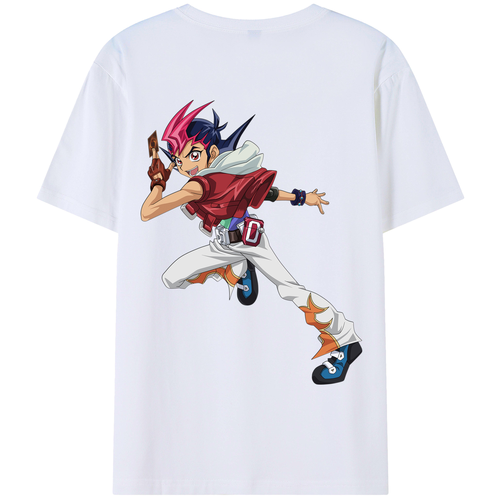 （画像用） 遊☆戯☆王 Yu-Gi-Oh! 綿100％ メンズ半袖Tシャツ（バックプリント） 通気性
