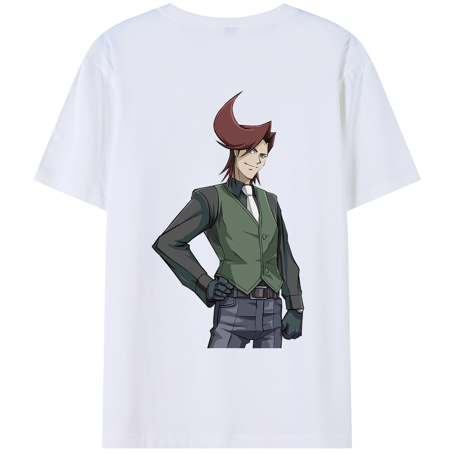（画像用） 遊☆戯☆王 Yu-Gi-Oh! 綿100％ メンズ半袖Tシャツ（バックプリント） 通気性