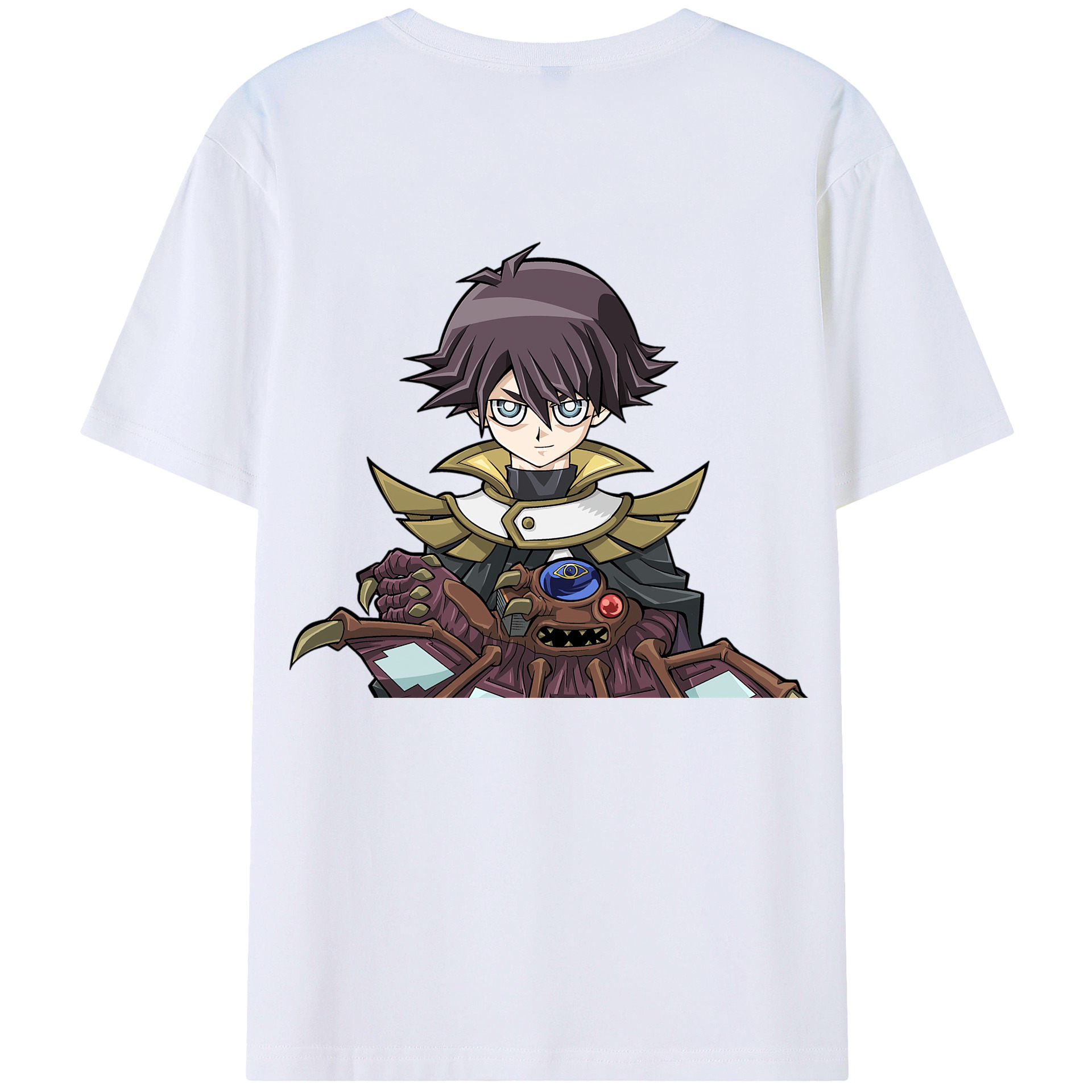 （画像用） 遊☆戯☆王 Yu-Gi-Oh! 綿100％ メンズ半袖Tシャツ（バックプリント） 通気性
