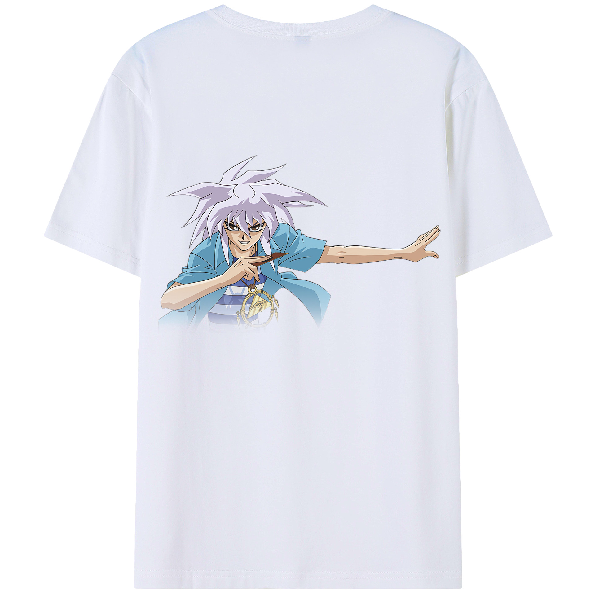 （画像用） 遊☆戯☆王 Yu-Gi-Oh! 綿100％ メンズ半袖Tシャツ（バックプリント） 通気性