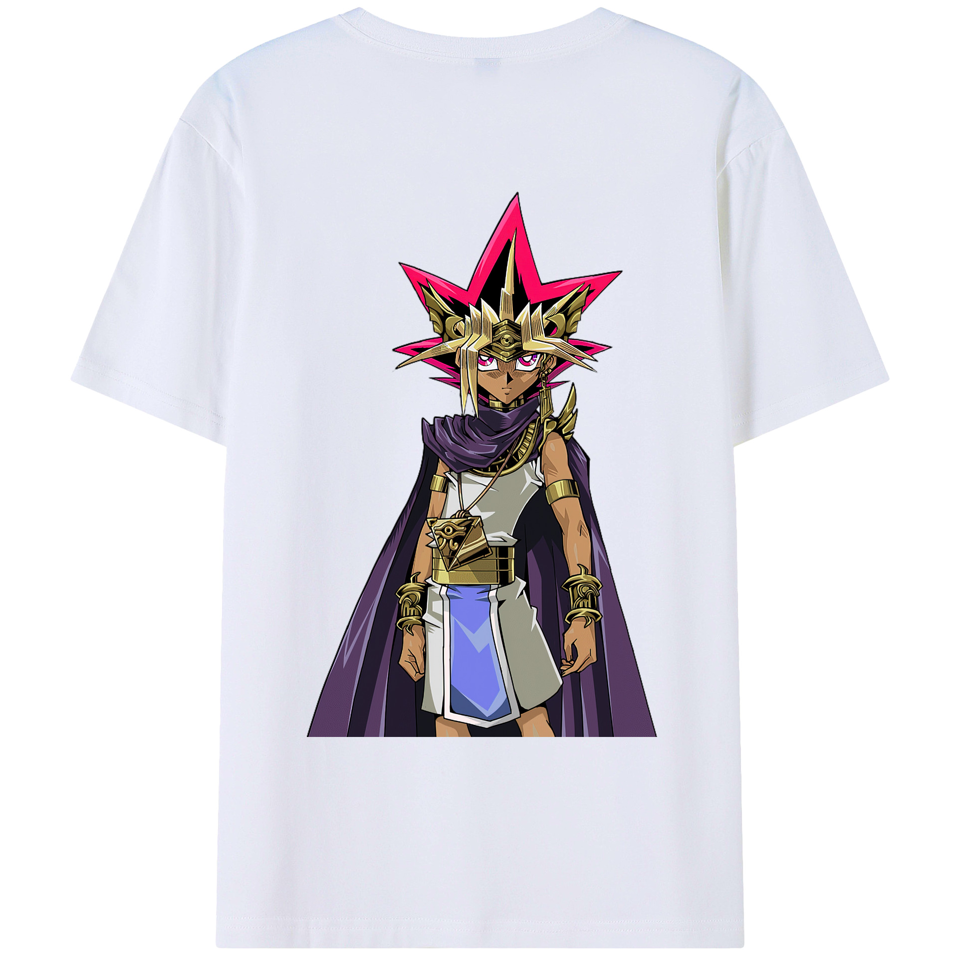 （画像用） 遊☆戯☆王 Yu-Gi-Oh! 綿100％ メンズ半袖Tシャツ（バックプリント） 通気性