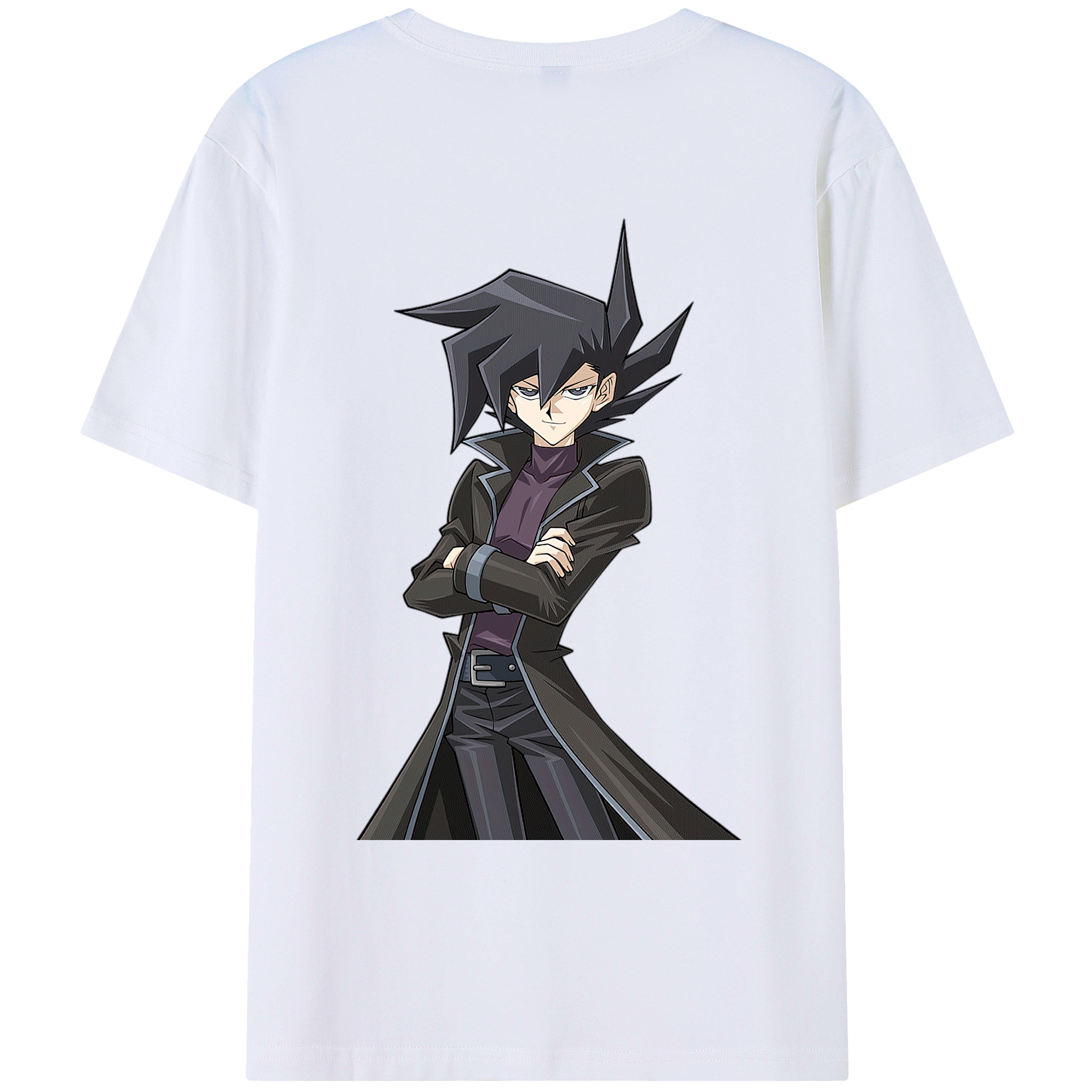 （画像用） 遊☆戯☆王 Yu-Gi-Oh! 綿100％ メンズ半袖Tシャツ（バックプリント） 通気性