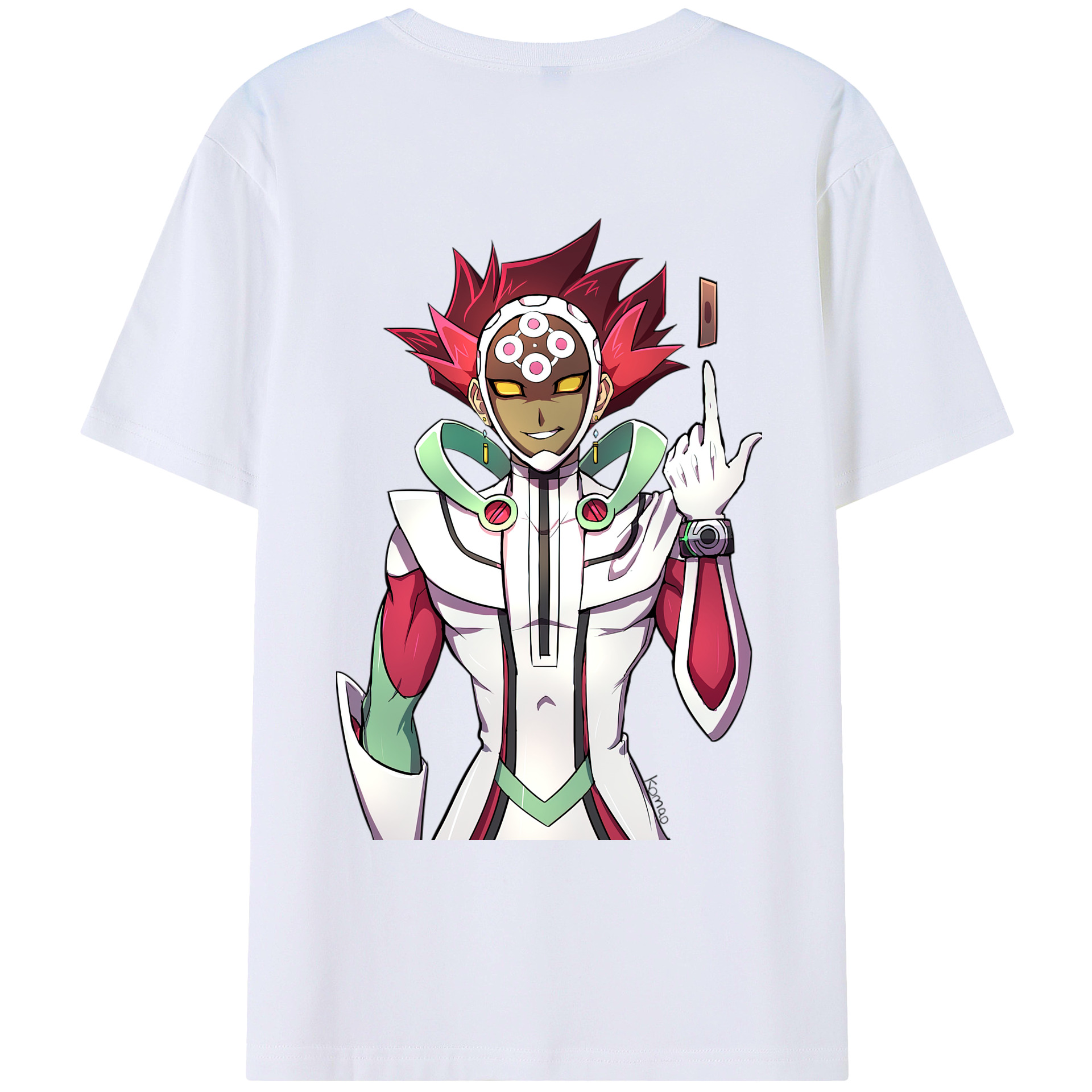 （画像用） 遊☆戯☆王 Yu-Gi-Oh! 綿100％ メンズ半袖Tシャツ（バックプリント） 通気性