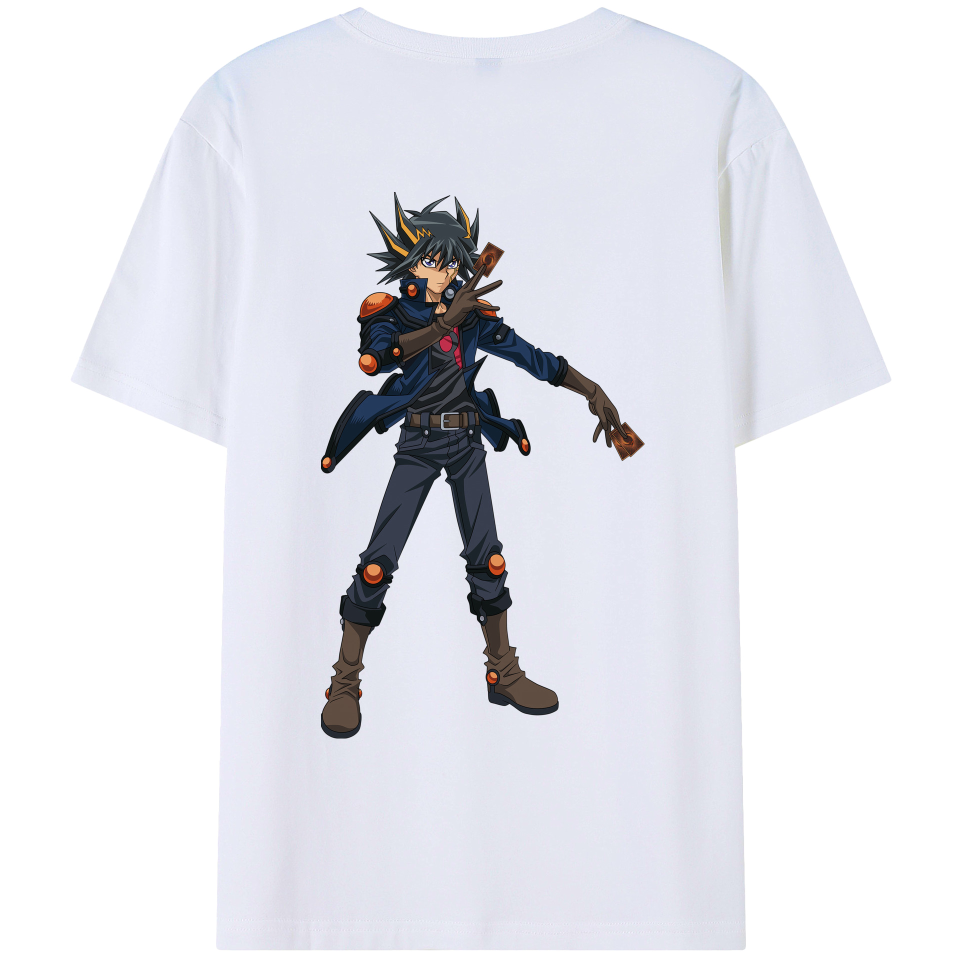 （画像用） 遊☆戯☆王 Yu-Gi-Oh! 綿100％ メンズ半袖Tシャツ（バックプリント） 通気性