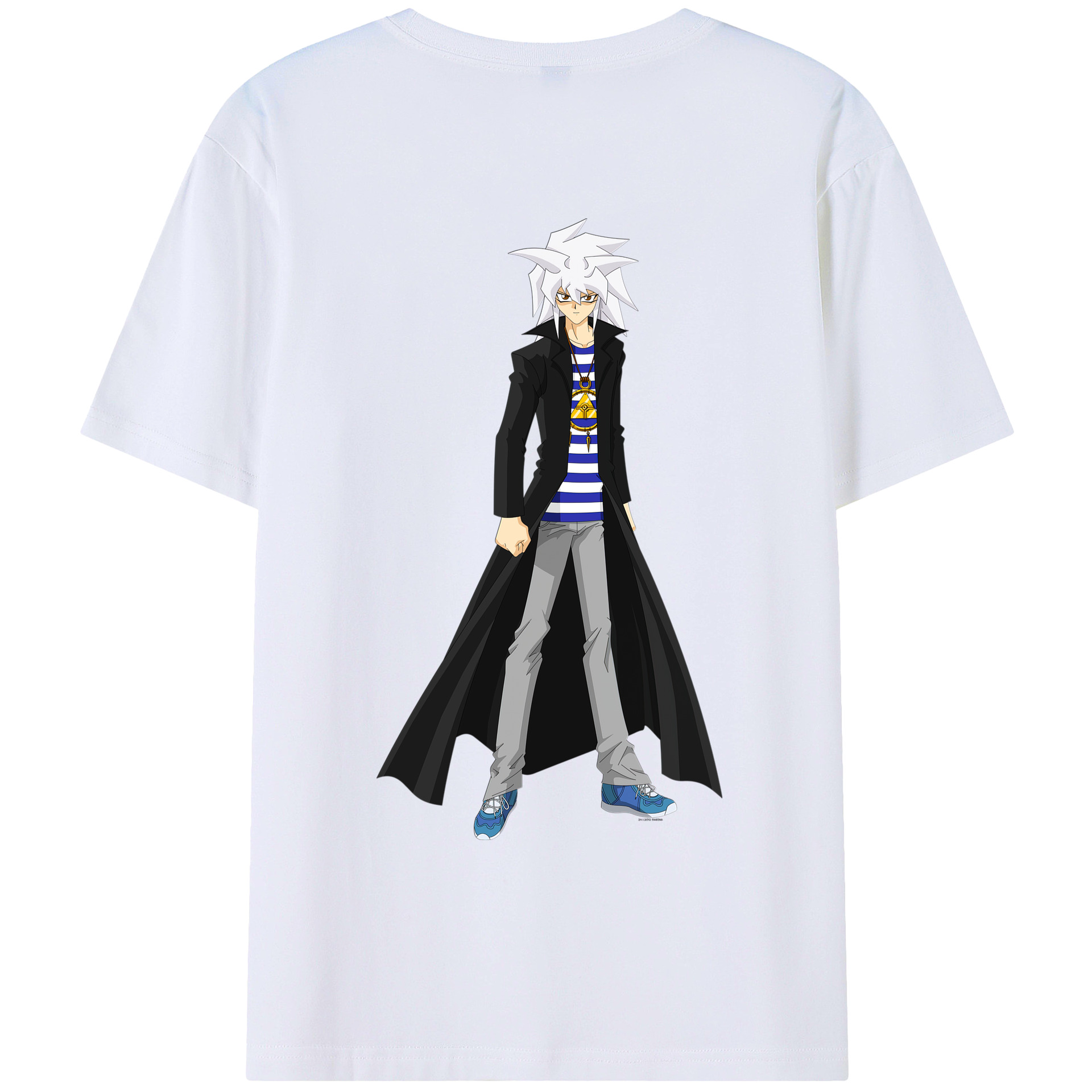 （画像用） 遊☆戯☆王 Yu-Gi-Oh! 綿100％ メンズ半袖Tシャツ（バックプリント） 通気性
